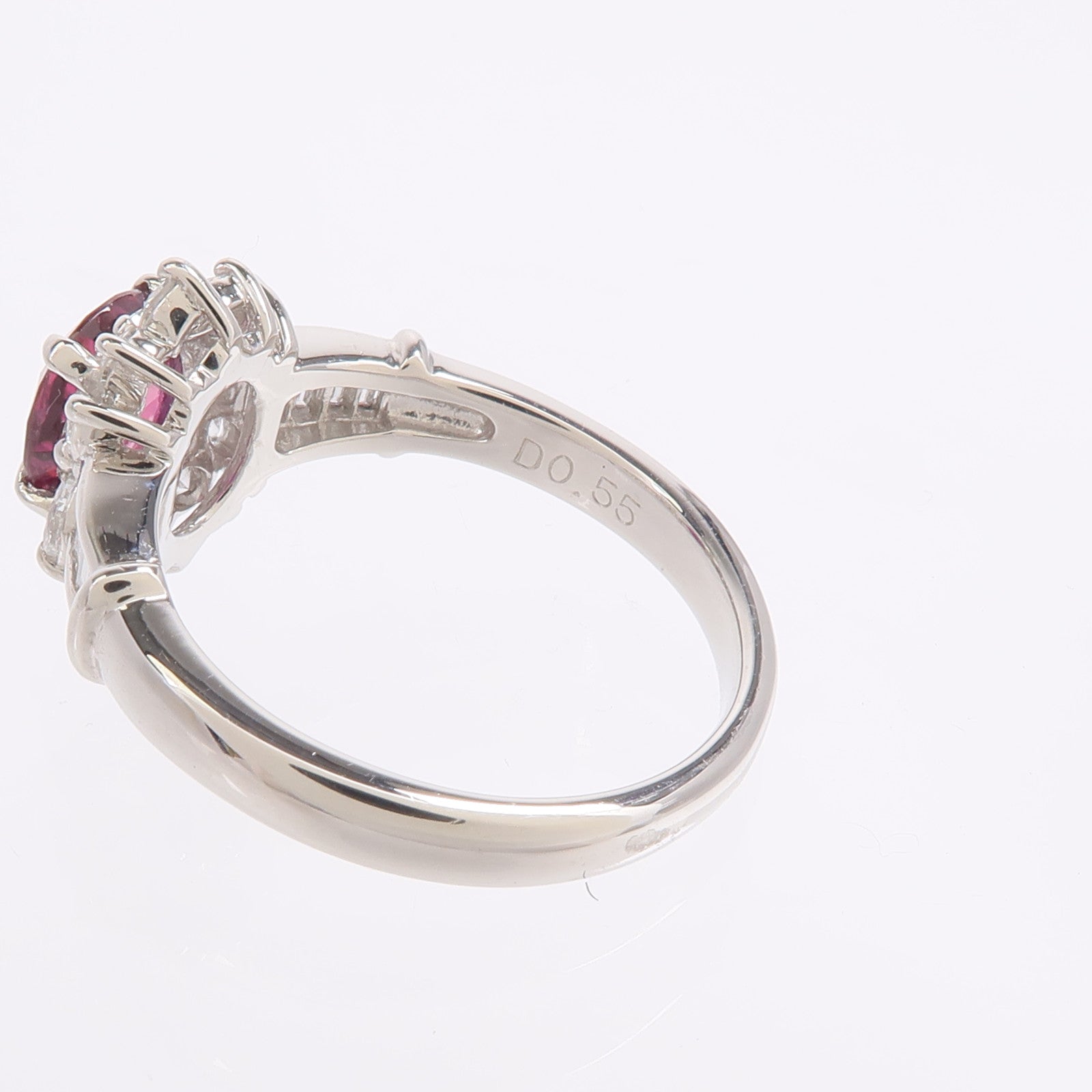 JEWELRY PT900鉑金Ruby Diamond Ring紅寶石鑽石戒指
