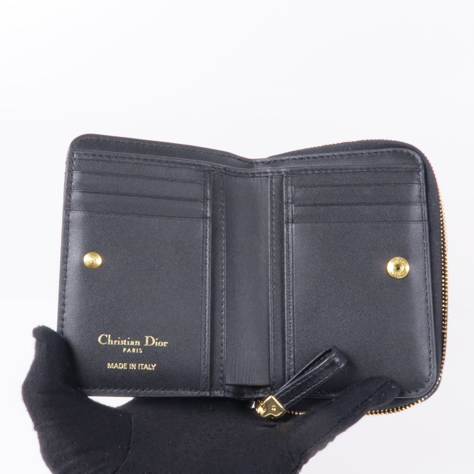 Dior 牛皮皮革Wallet/Purse金扣錢包