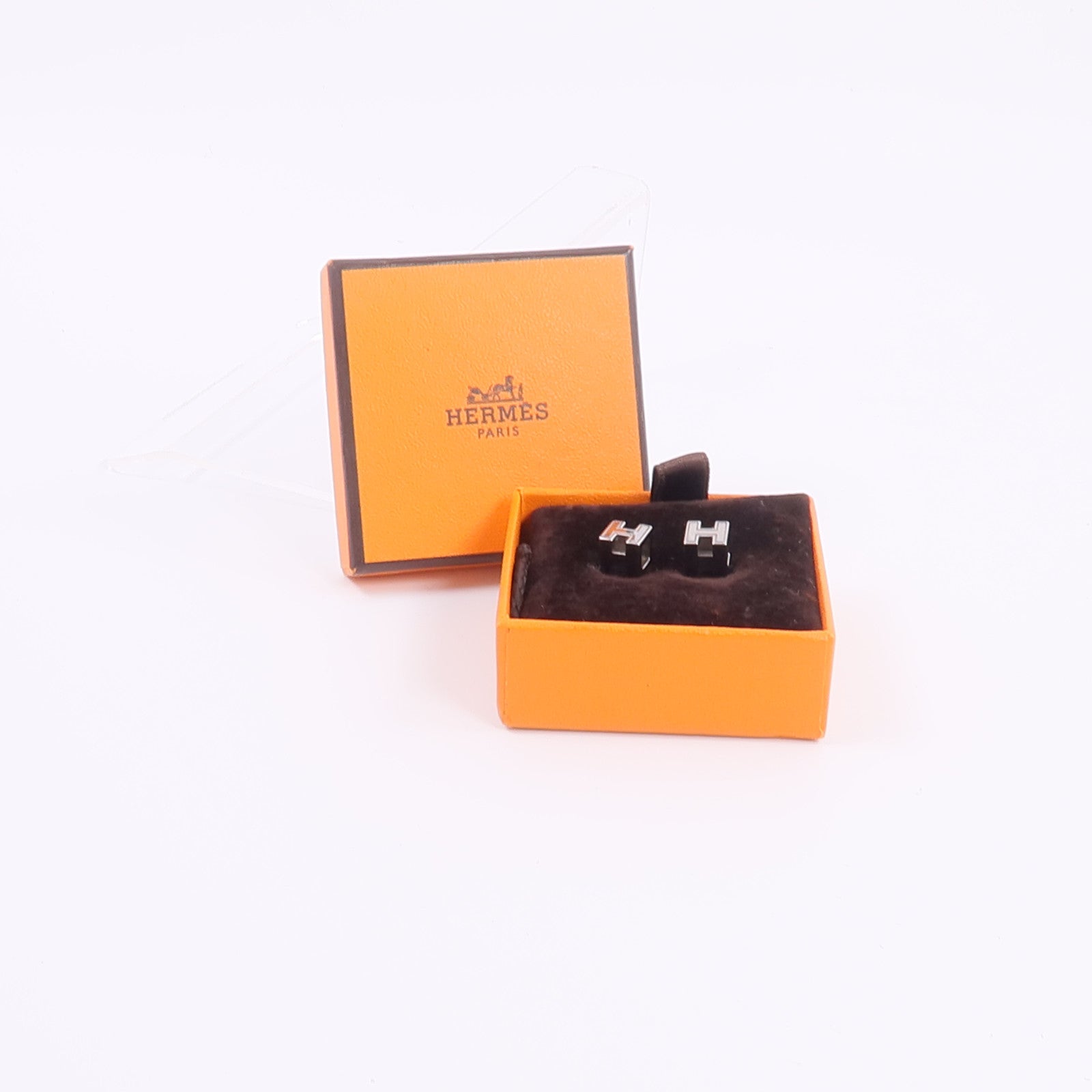 HERMES 金屬Cage d'H Earrings耳環