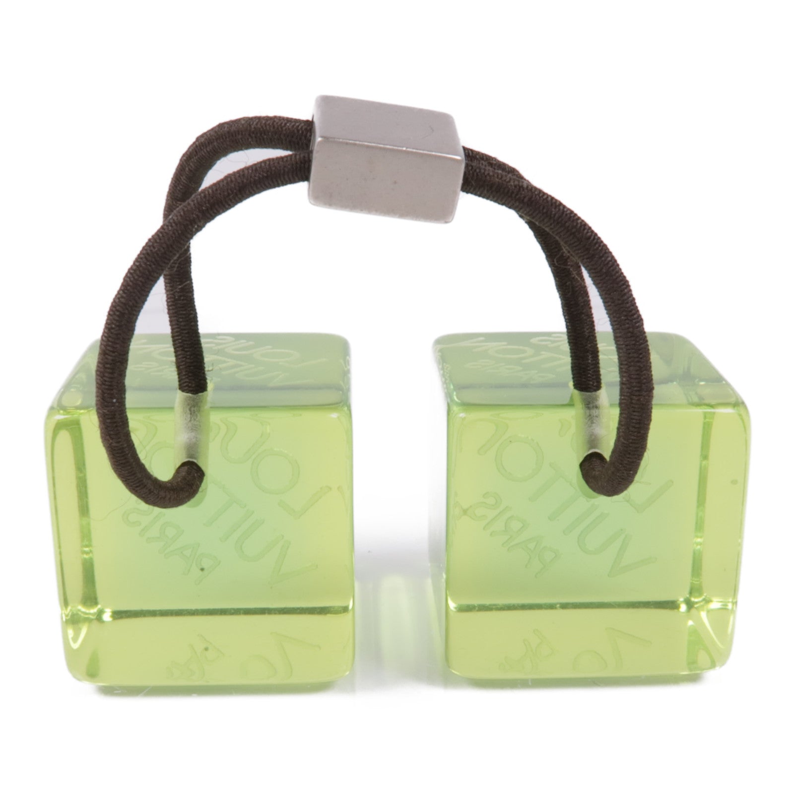 LOUIS VUITTON PVC Hair Cube銀扣髮圈