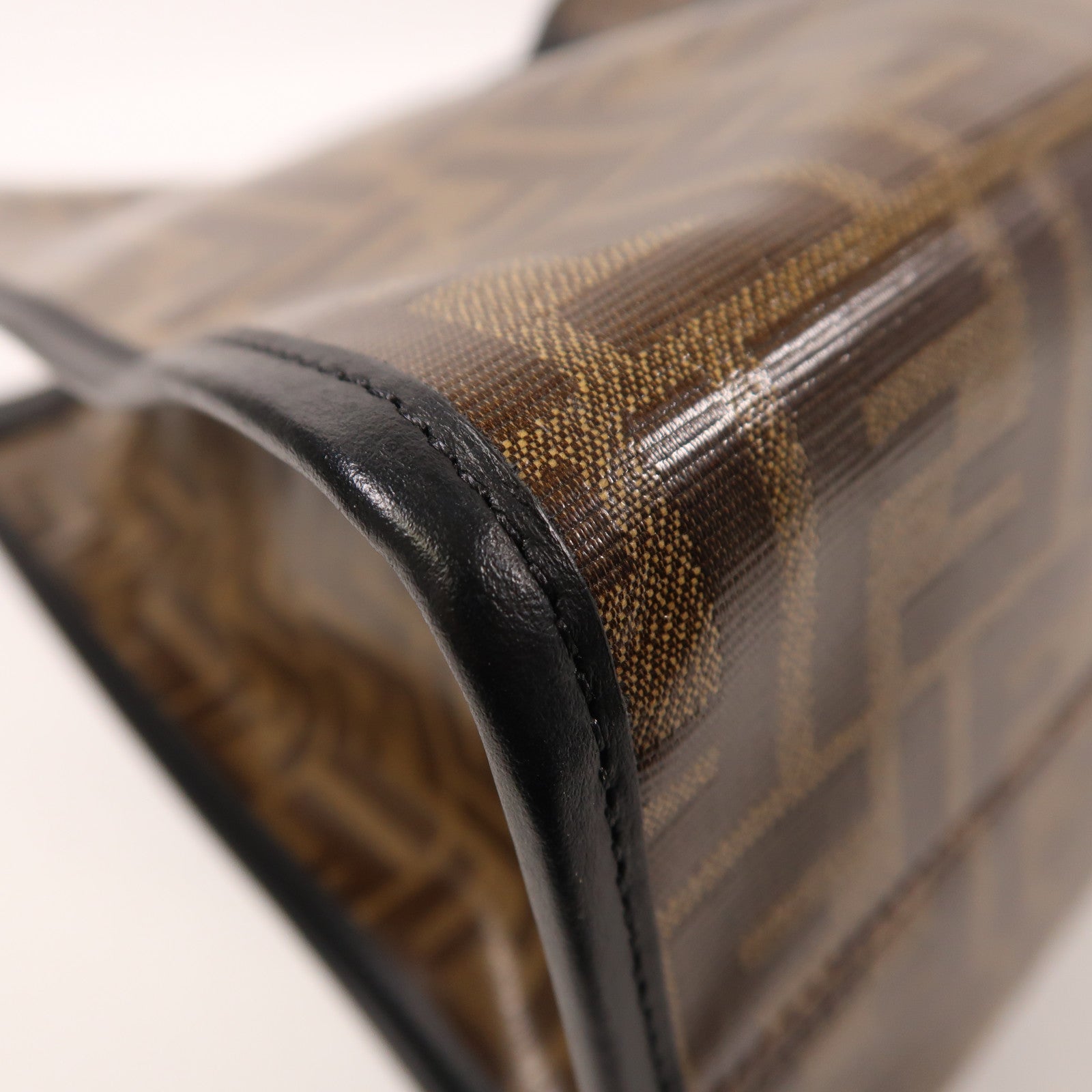 FENDI 塗層帆布Runaway Shopping金扣手挽肩背兩用袋