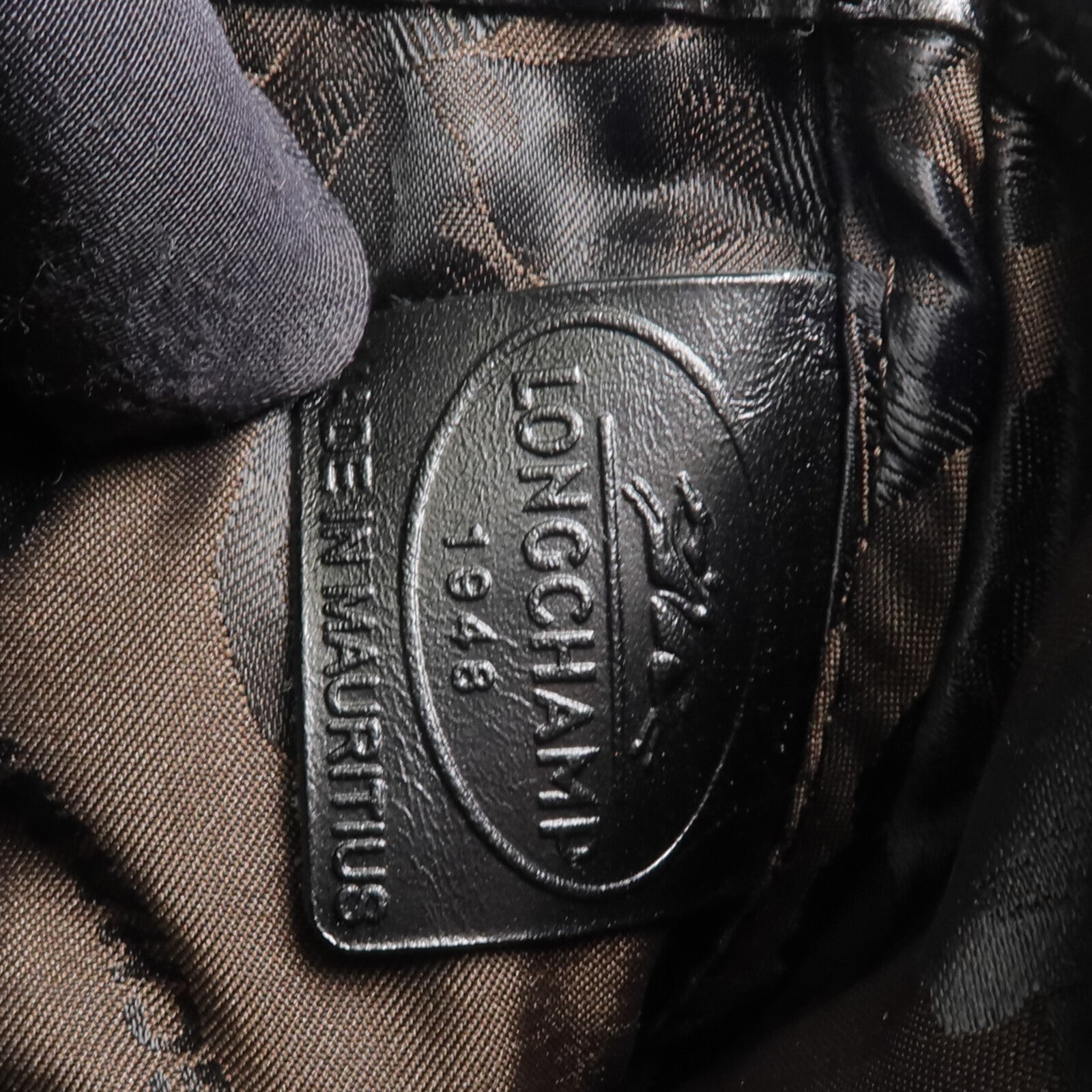 Longchamp 牛皮皮革Handbag金扣手挽袋