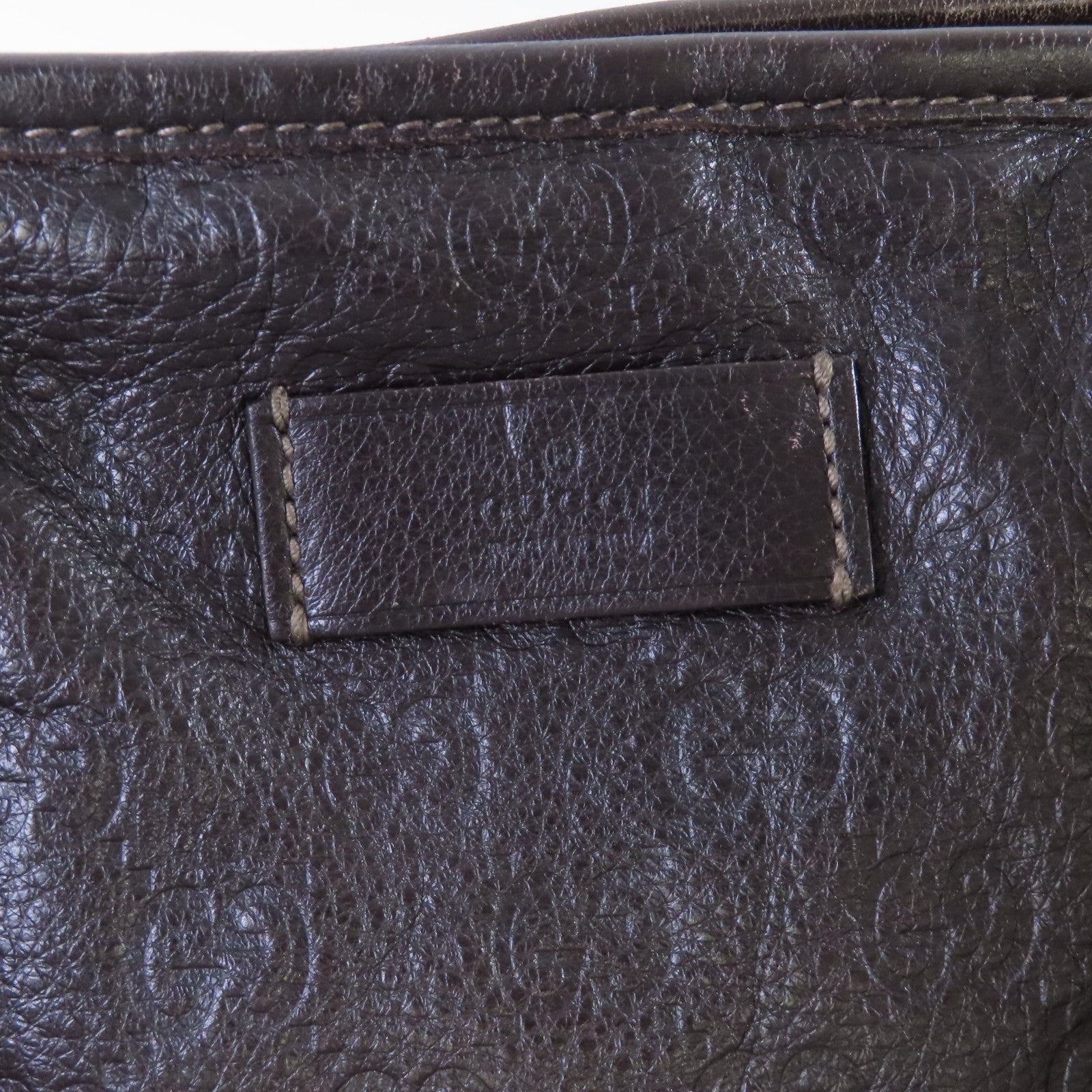 GUCCI 牛皮皮革Guccissima Tote Bag肩背袋啡色
