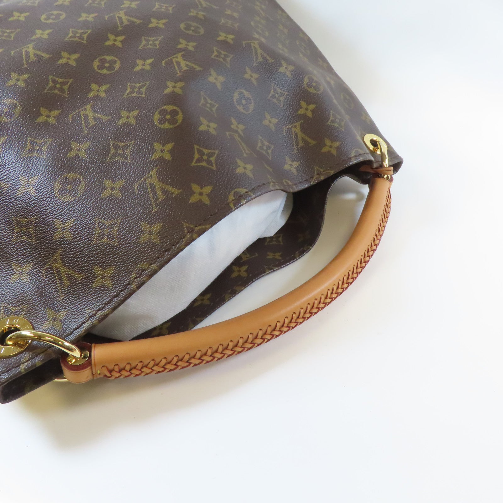 LOUIS VUITTON Monogram Artsy GM金扣肩背袋啡色