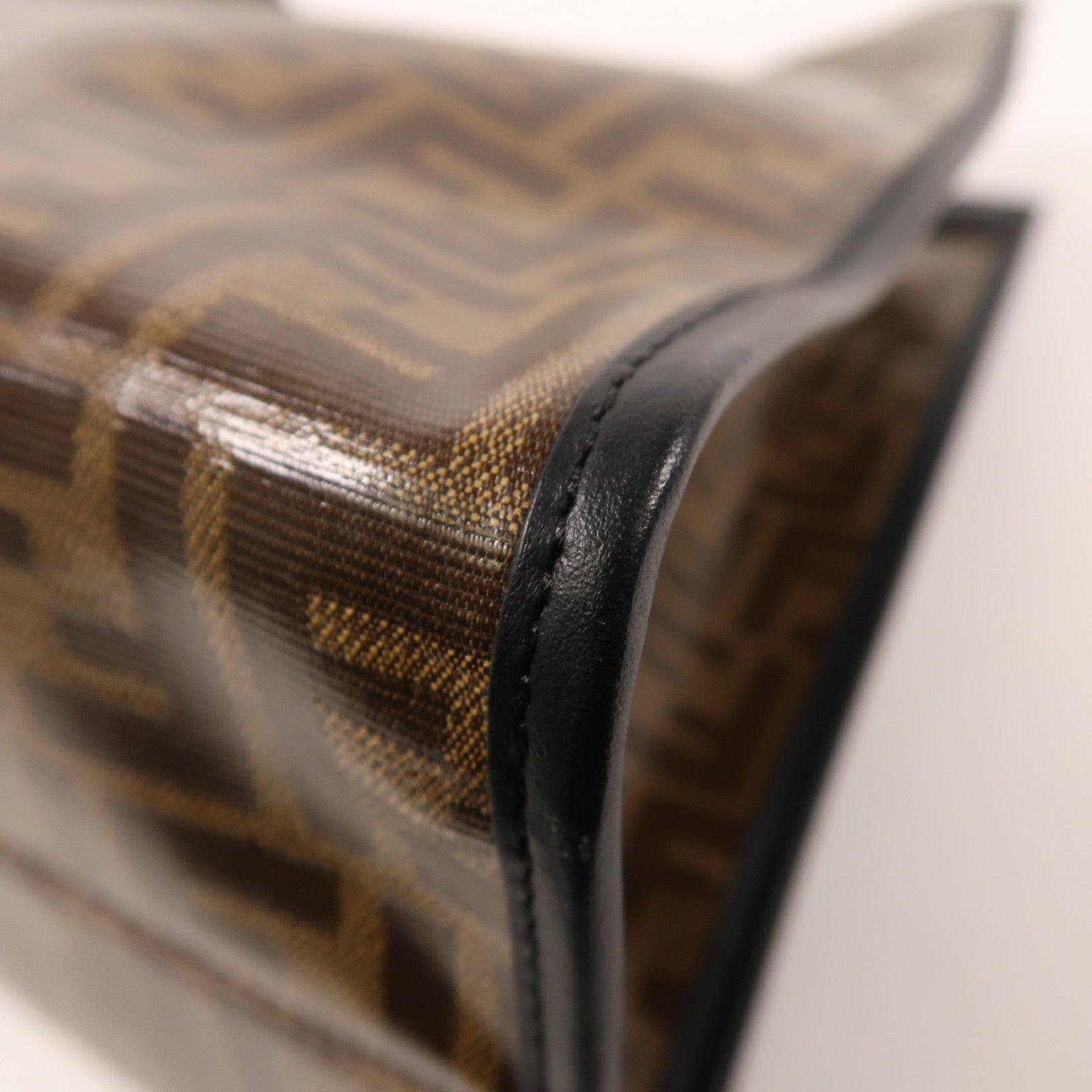 FENDI 塗層帆布Runaway Shopping金扣手挽肩背兩用袋
