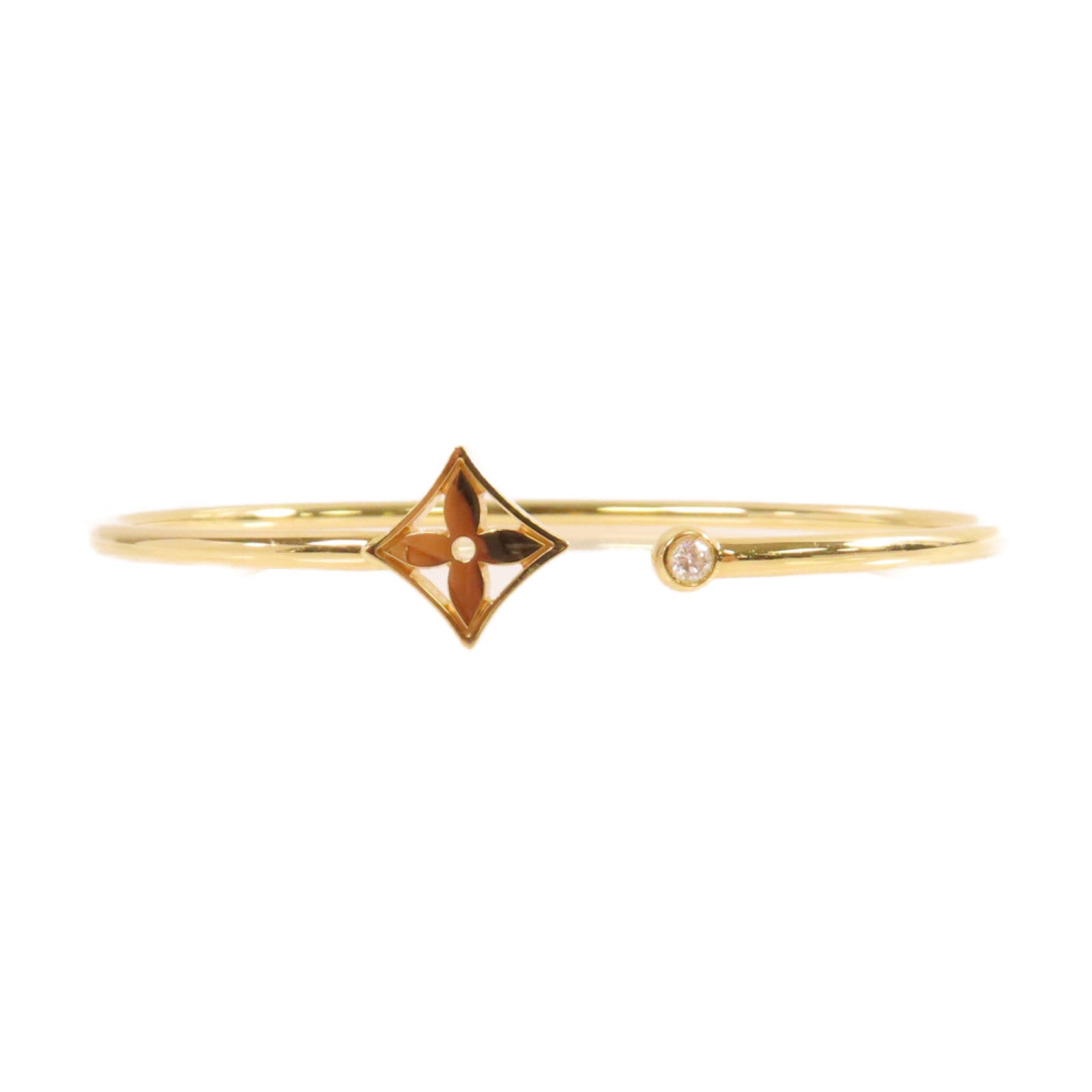 LOUIS VUITTON 18K黃金Idylle Blossom Twist Bracelet手鐲#17.5