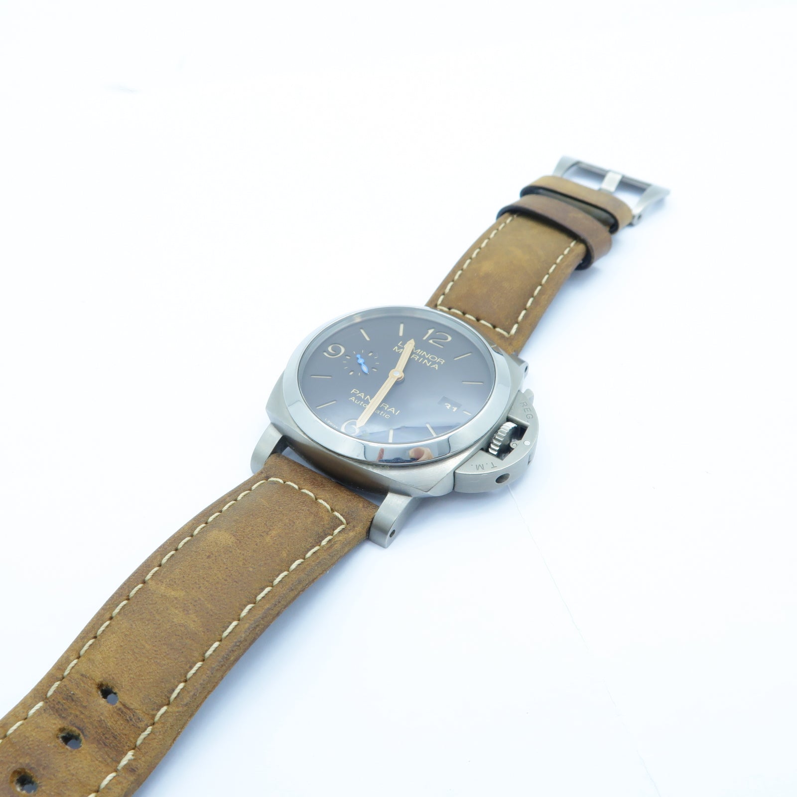 PANERAI Luminor Marina鈦手錶自動機芯黒色
