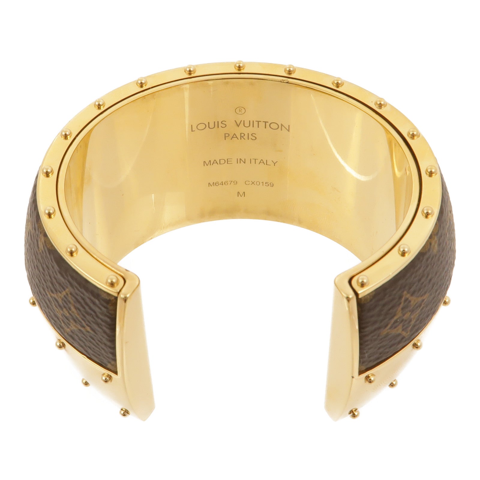 LOUIS VUITTON 金屬/Monogram Wild LV Cuff M手鐲