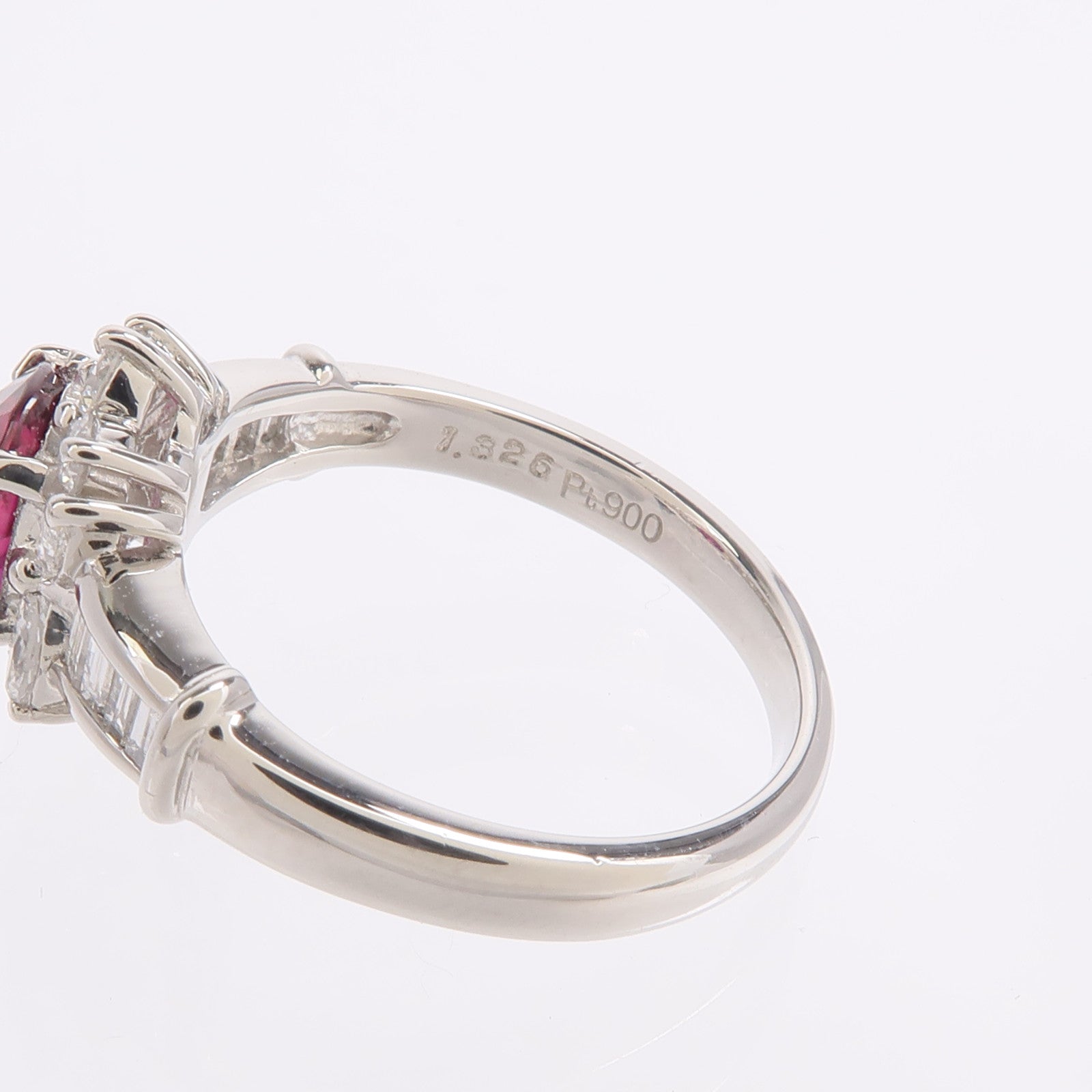 JEWELRY PT900鉑金Ruby Diamond Ring紅寶石鑽石戒指