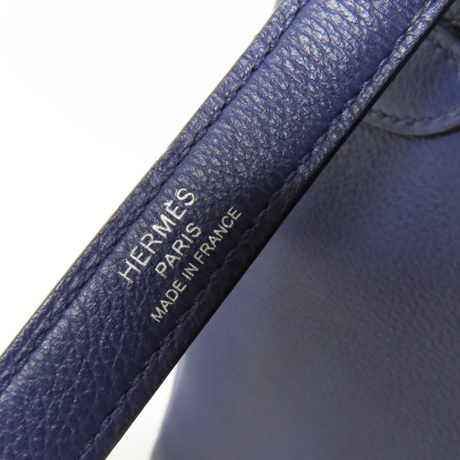 HERMES Evercolor皮革Kelly 28銀扣手挽肩背兩用袋Mauve Sylvestre