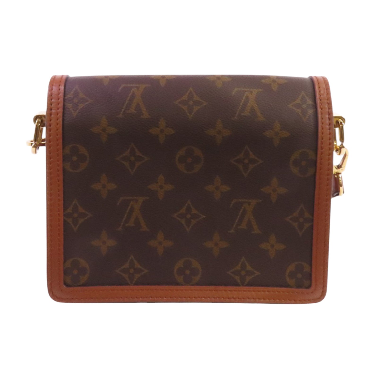 LOUIS VUITTON Monogram Reverse Mini Dauphine金扣肩背袋
