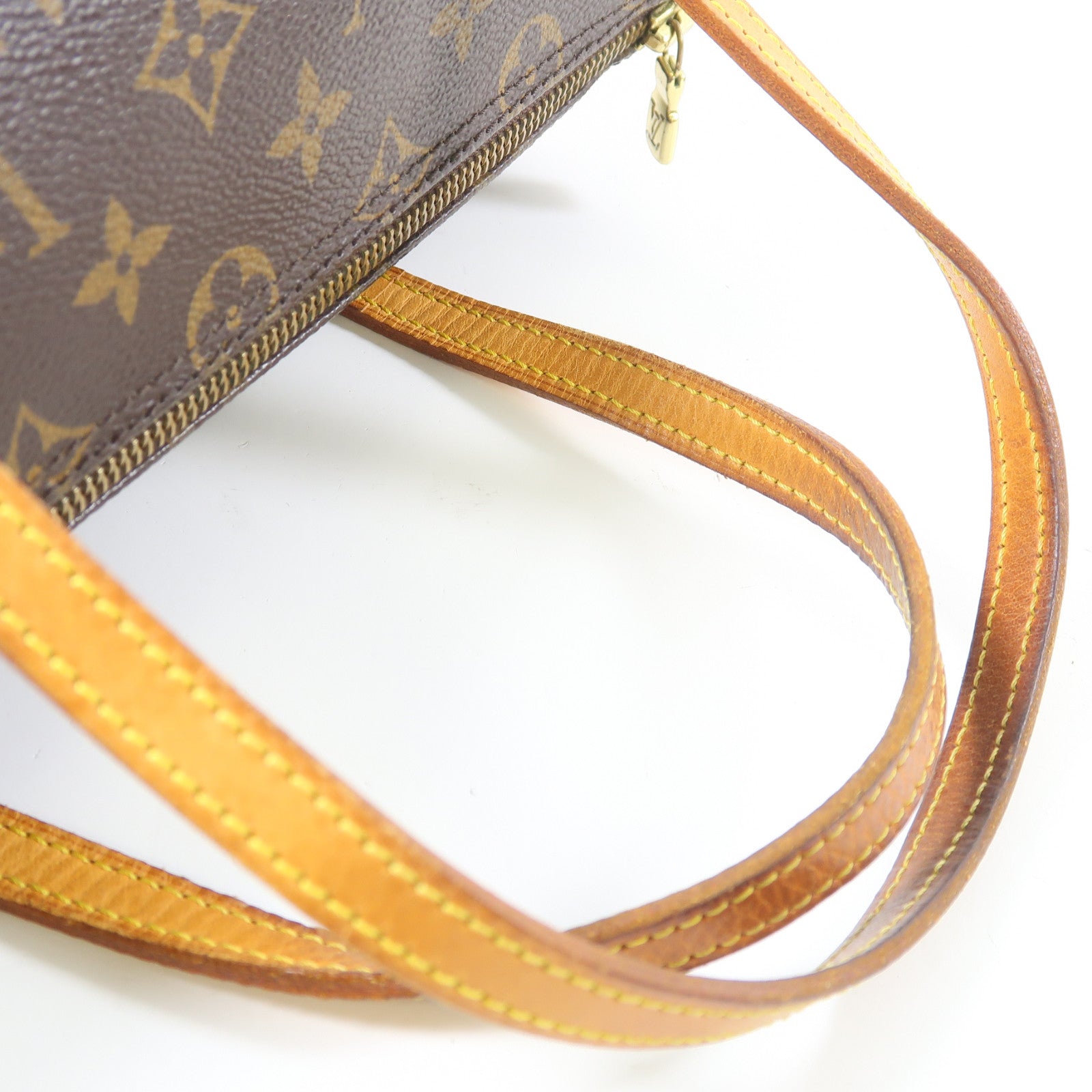 LOUIS VUITTON Monogram Papillon金扣手挽袋啡色