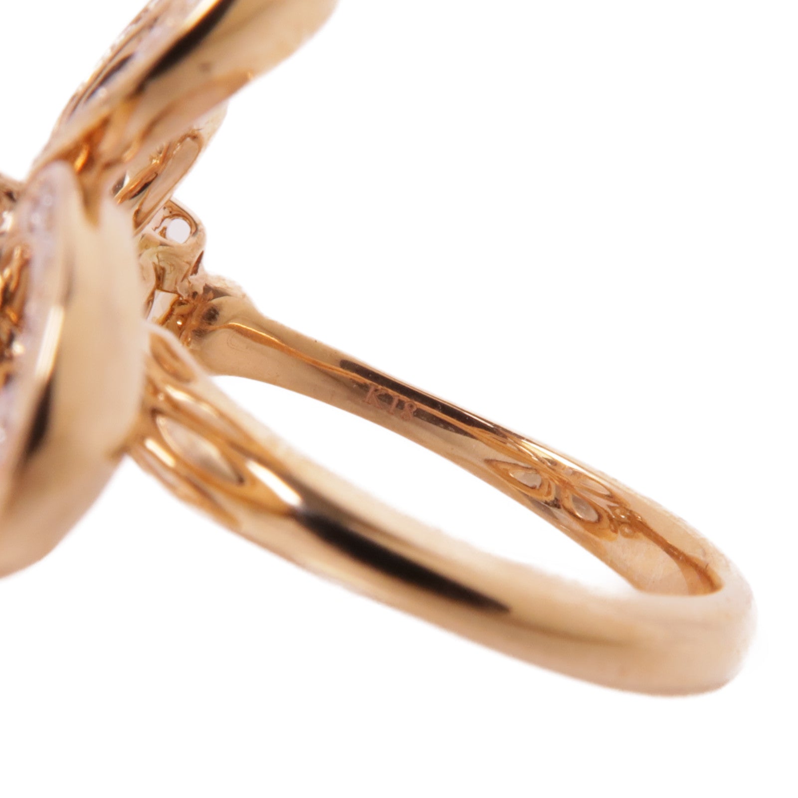 JEWELRY (PRICE DOWN) Diamond Ring US#8 Ring 18K Rose Gold