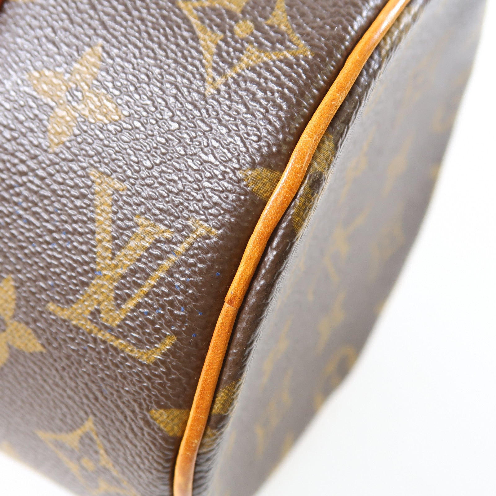 LOUIS VUITTON Monogram Papillon金扣手挽袋啡色