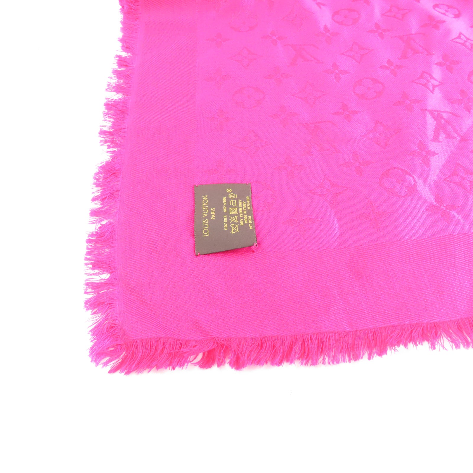 LOUIS VUITTON 羊絨/絲質Scarf圍巾粉紅色