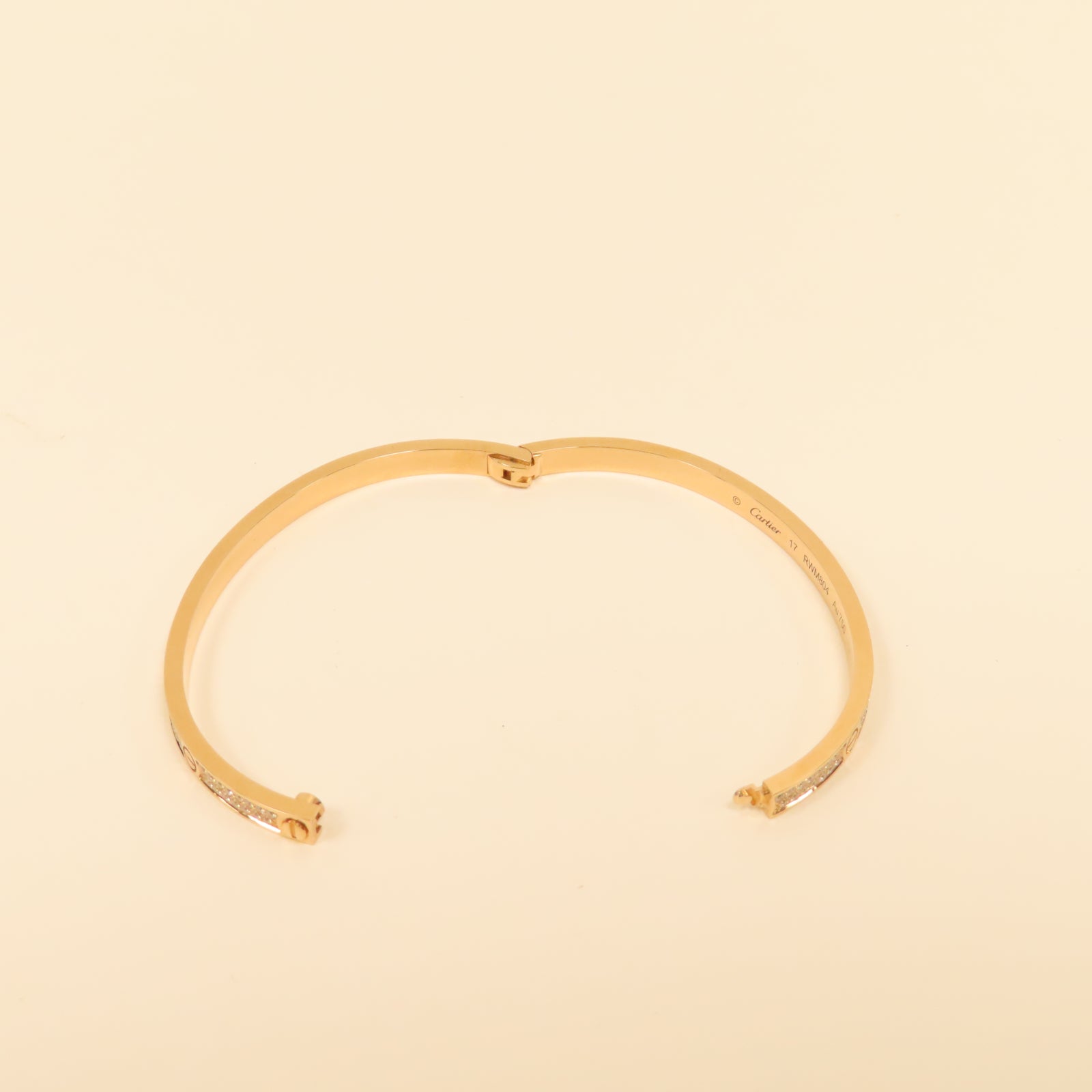 CARTIER 18K玫瑰金Diamond Love Bracelet 0.95ct鑽石手鐲#17