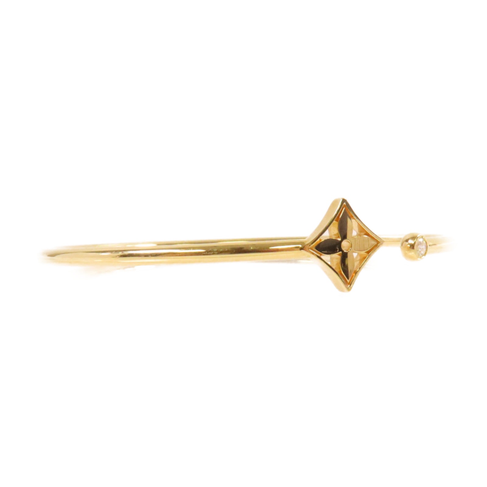 LOUIS VUITTON 18K黃金Idylle Blossom Twist Bracelet手鐲#17.5
