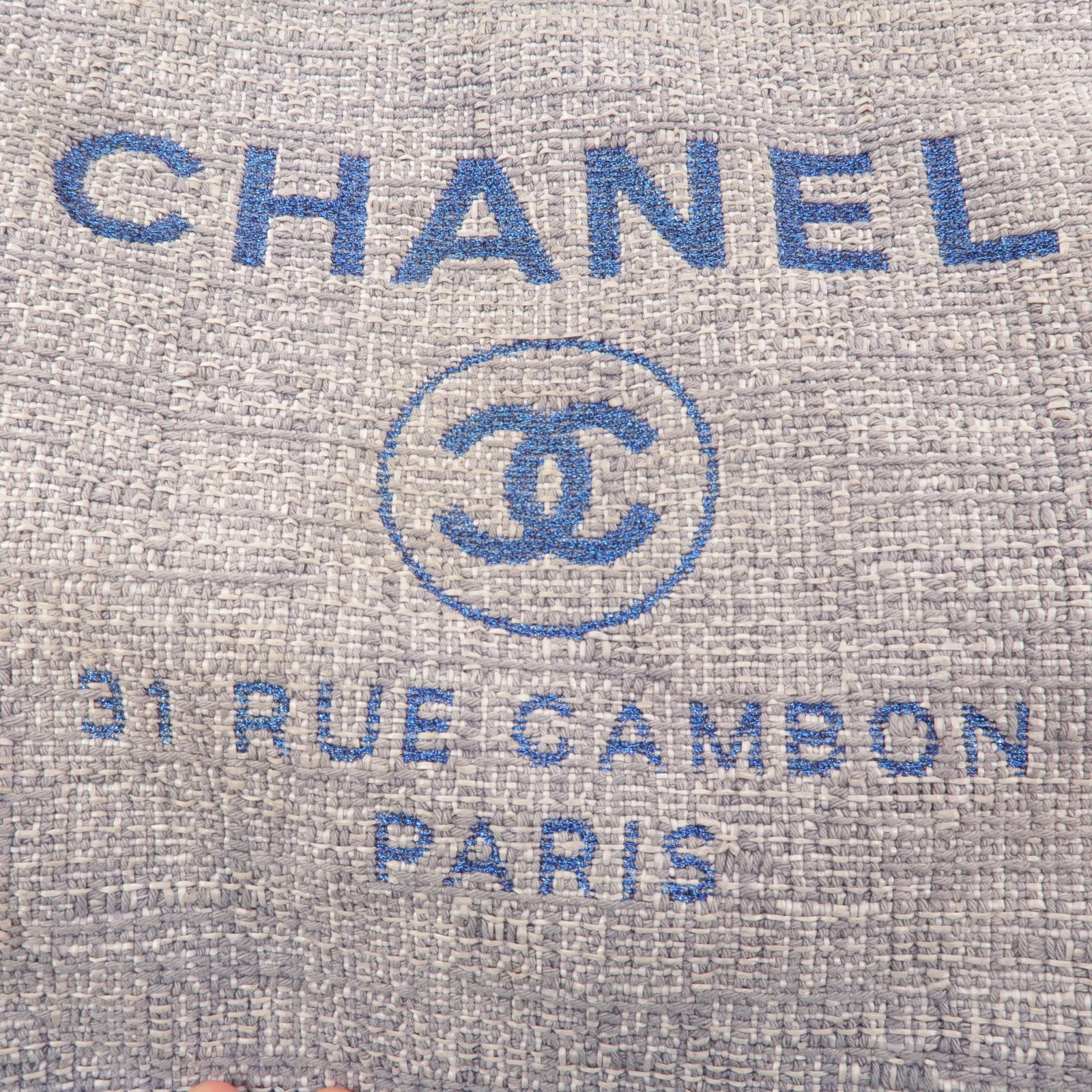 CHANEL 帆布Deauville Tote手挽袋