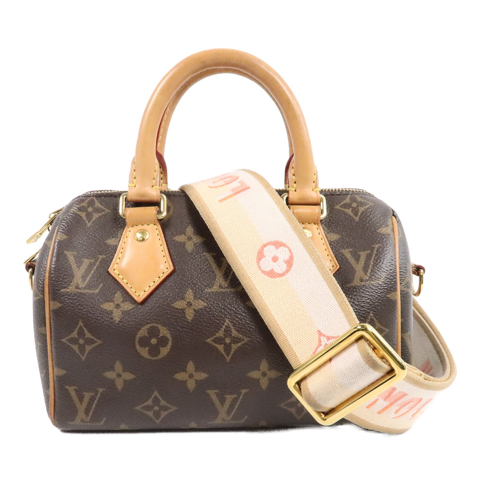 LOUIS VUITTON Monogram Speedy Bandouliere 20金扣手挽肩背兩用袋