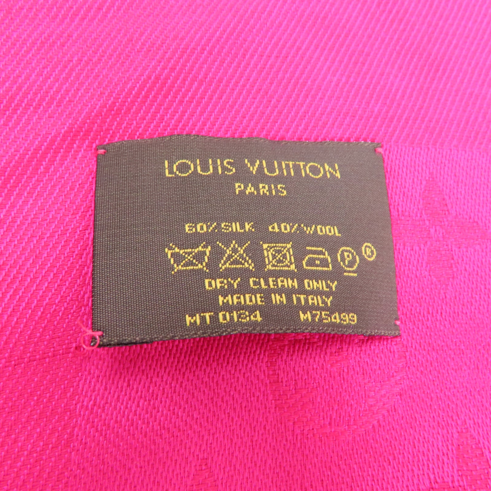 LOUIS VUITTON 羊絨/絲質Scarf圍巾粉紅色