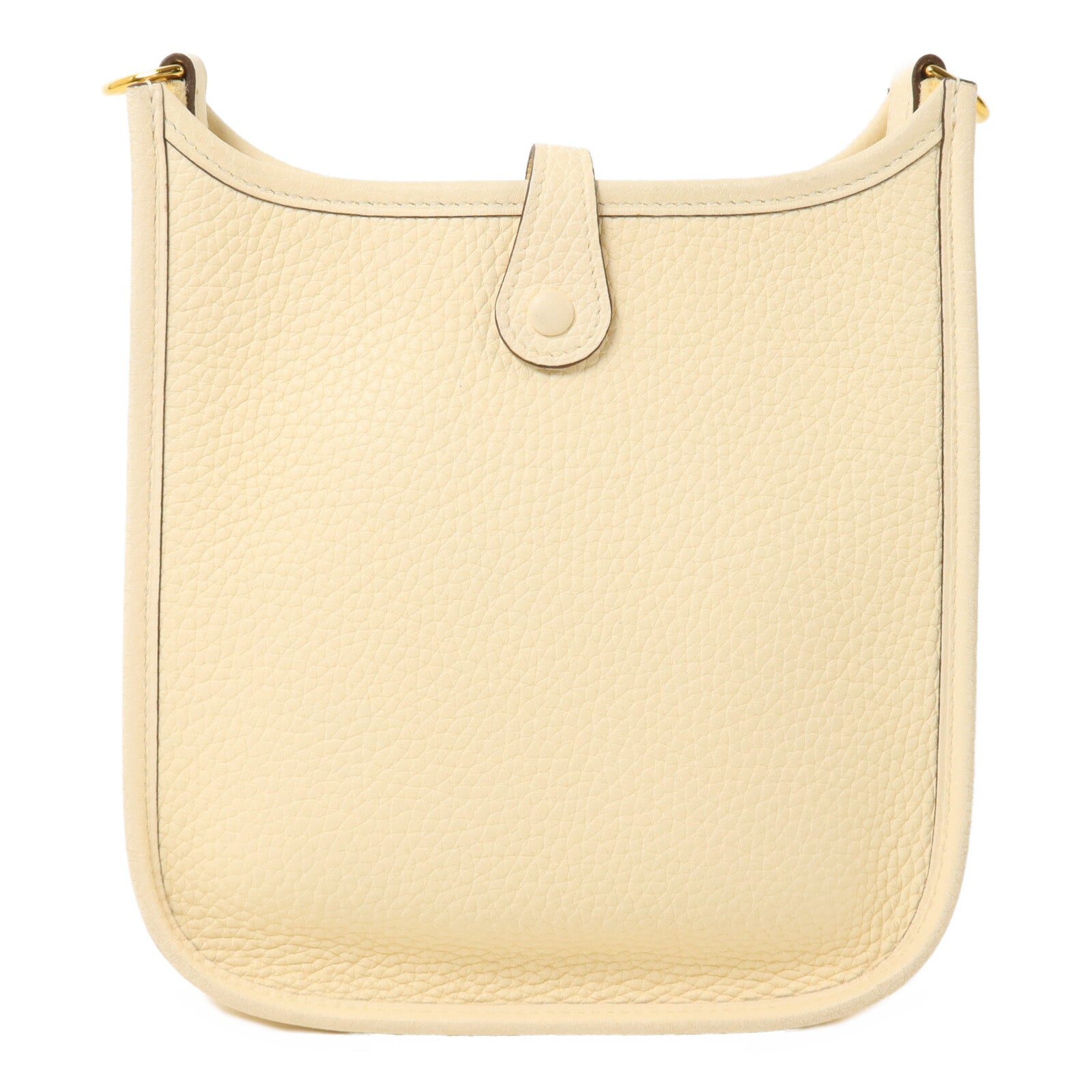 HERMES Clemence皮革Evelyne TPM肩背袋Nata/Blanc