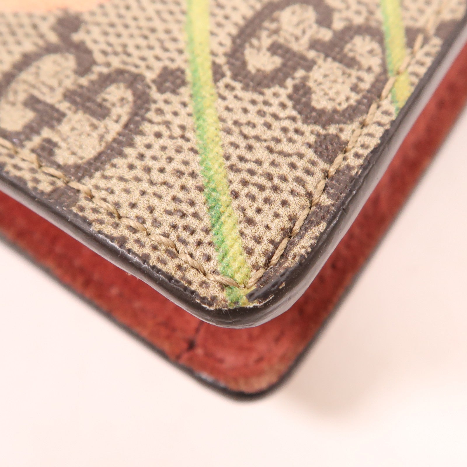 GUCCI GG SHW Dionysus Super Mini Blooms Chain Shoulder Bag Coated Canvas Suede