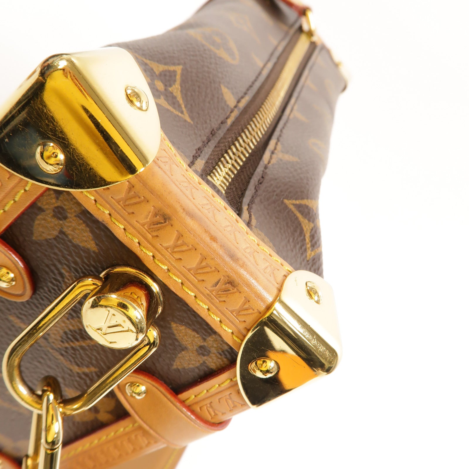 LOUIS VUITTON Monogram Side Trunk金扣手挽肩背兩用袋