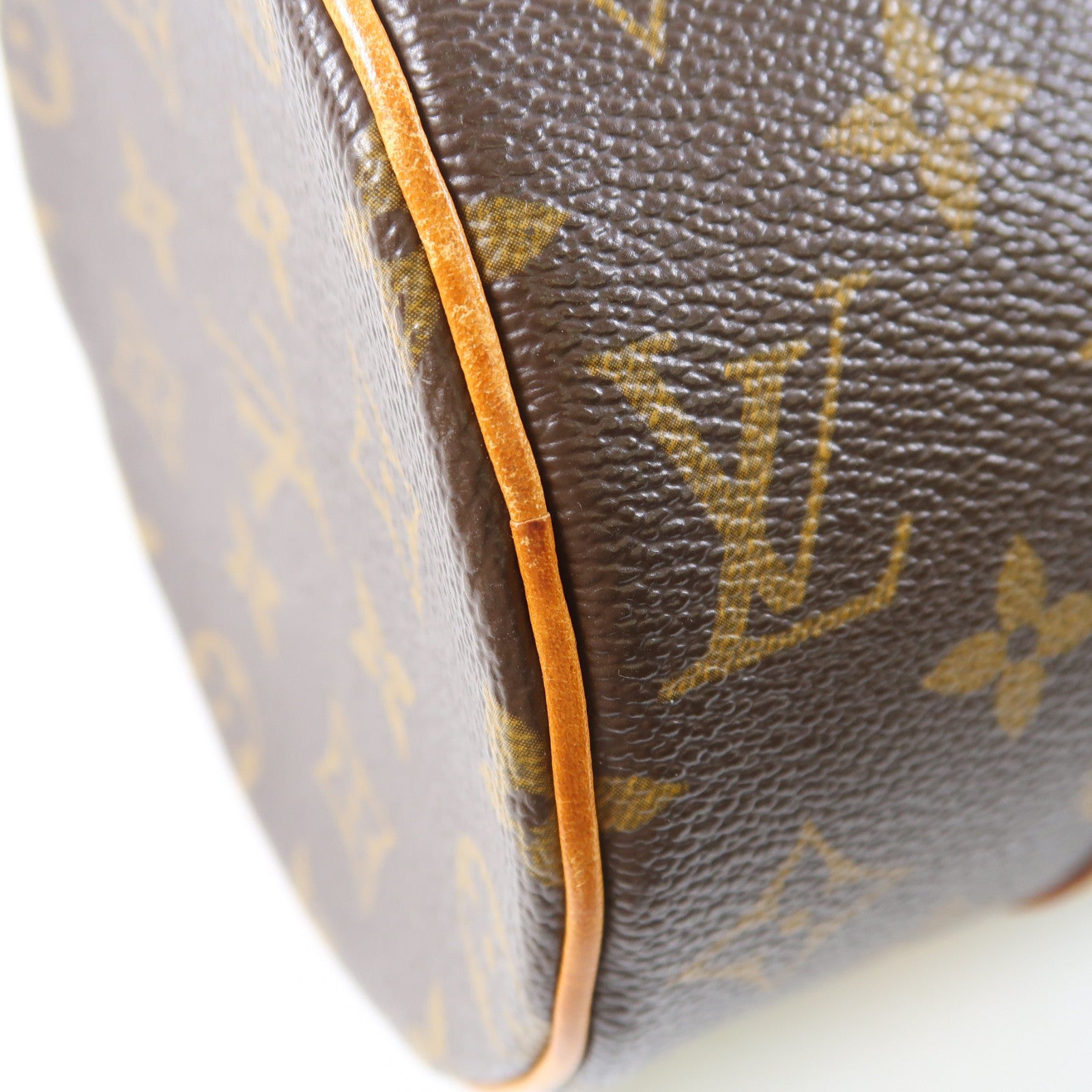 LOUIS VUITTON Monogram Papillon金扣手挽袋啡色