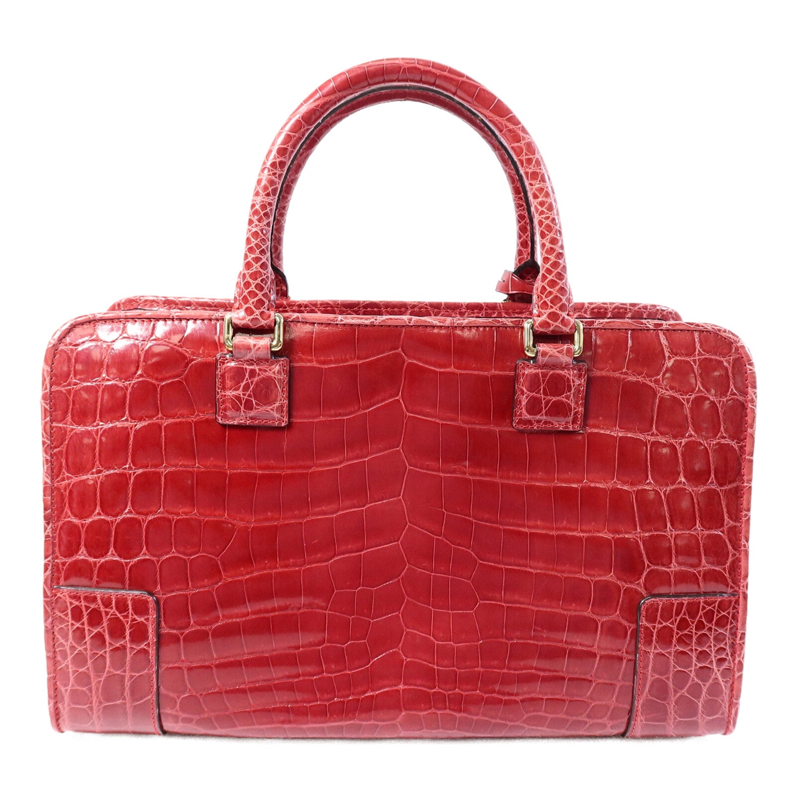 LOEWE 鱷魚皮革Amazona 36手挽袋