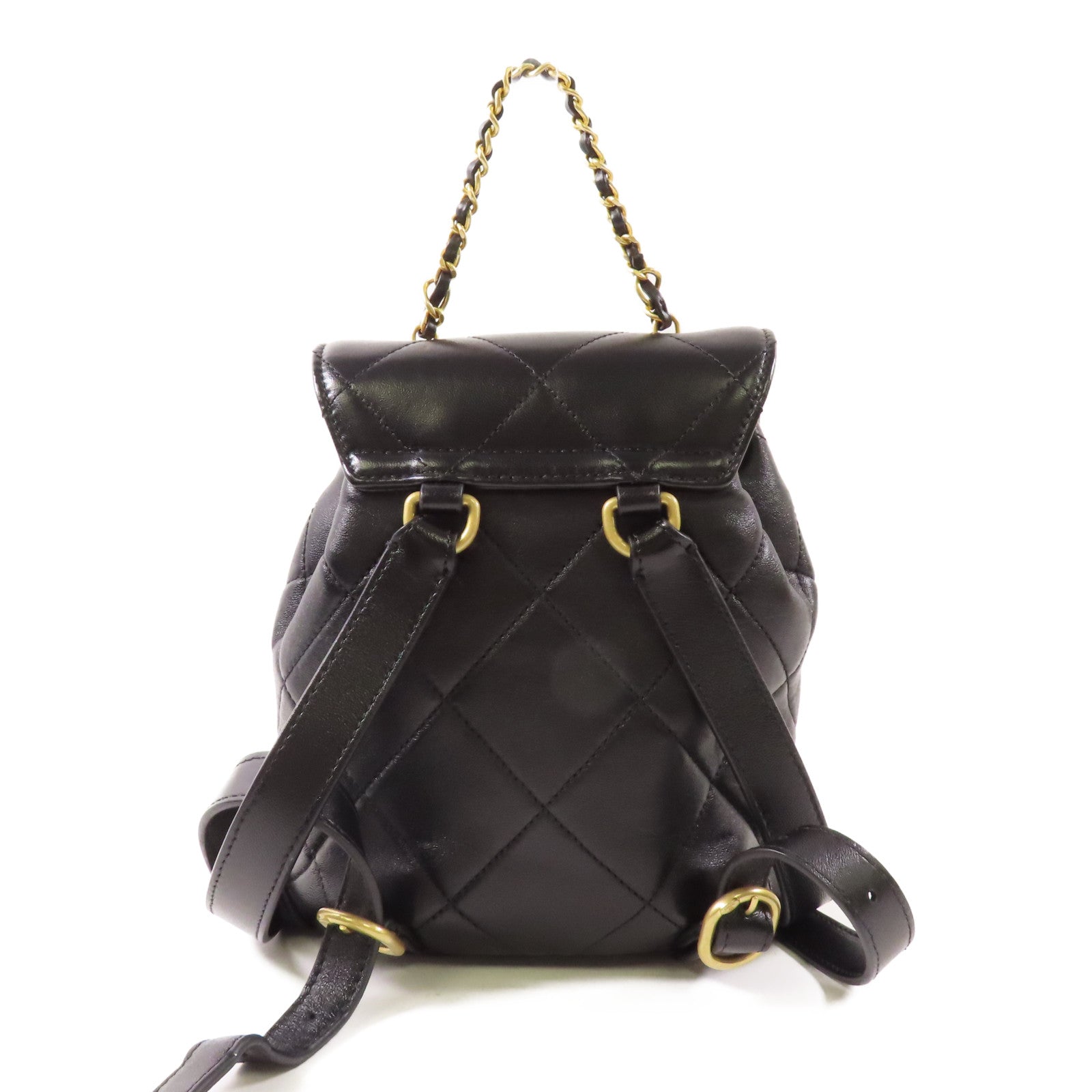 CHANEL 【激減優惠】牛皮皮革Backpack金扣背包