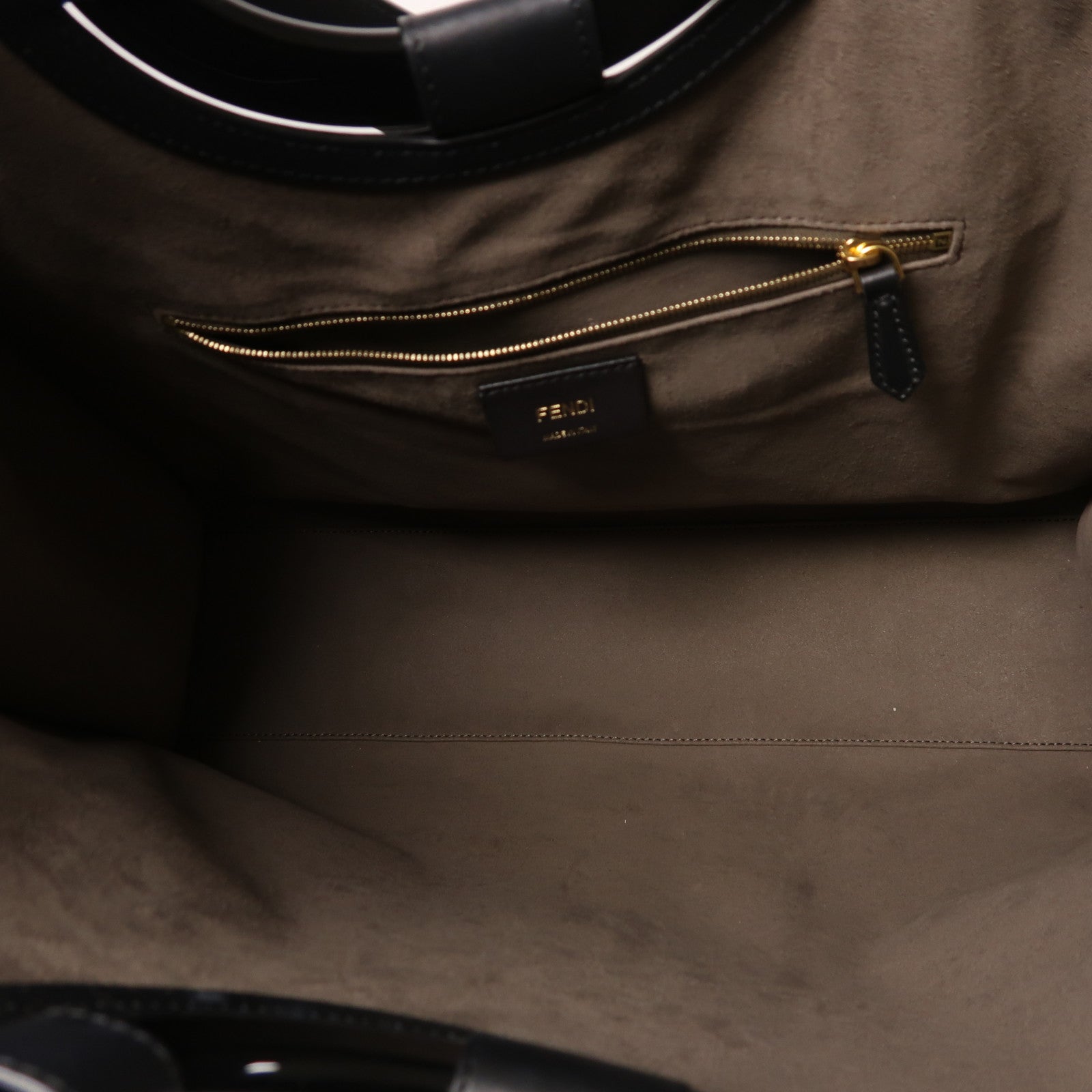 FENDI 塗層帆布Runaway Shopping金扣手挽肩背兩用袋