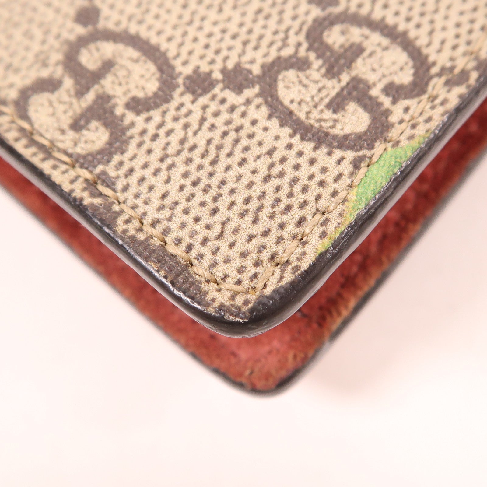 GUCCI GG SHW Dionysus Super Mini Blooms Chain Shoulder Bag Coated Canvas Suede