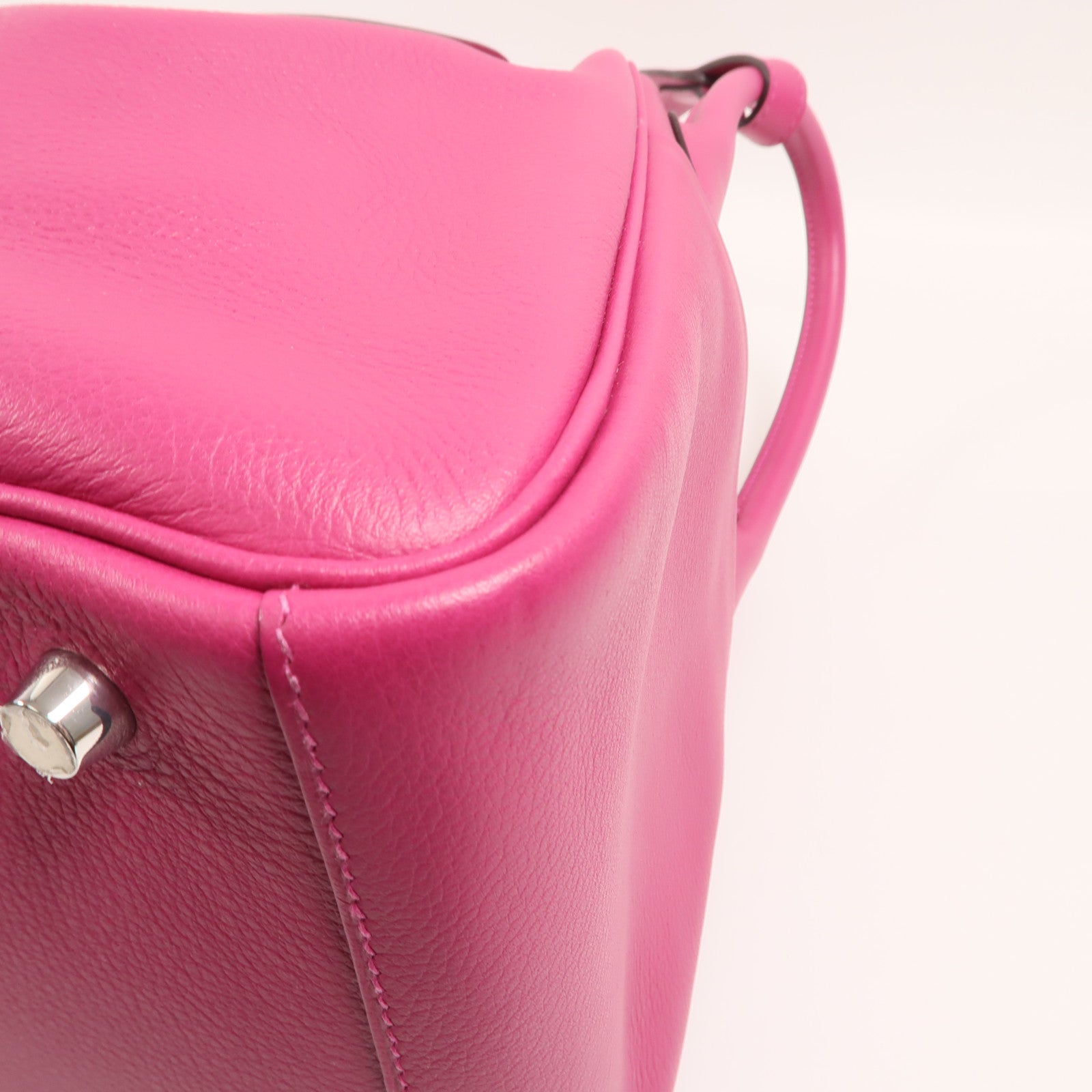 HERMES Evercolor皮革Lindy 30手挽肩背兩用袋Rose Pourpre