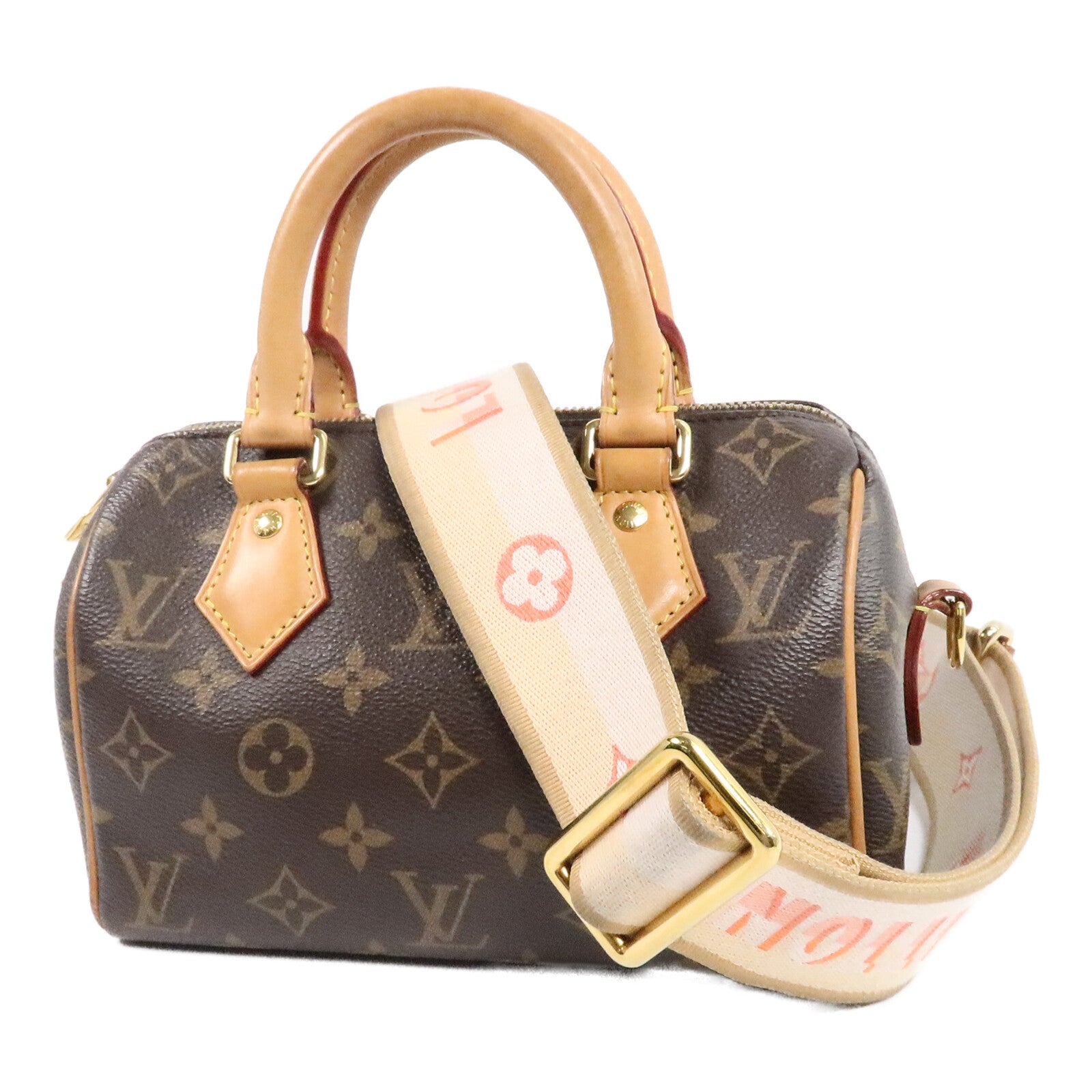 LOUIS VUITTON Monogram Speedy Bandouliere 20金扣手挽肩背兩用袋