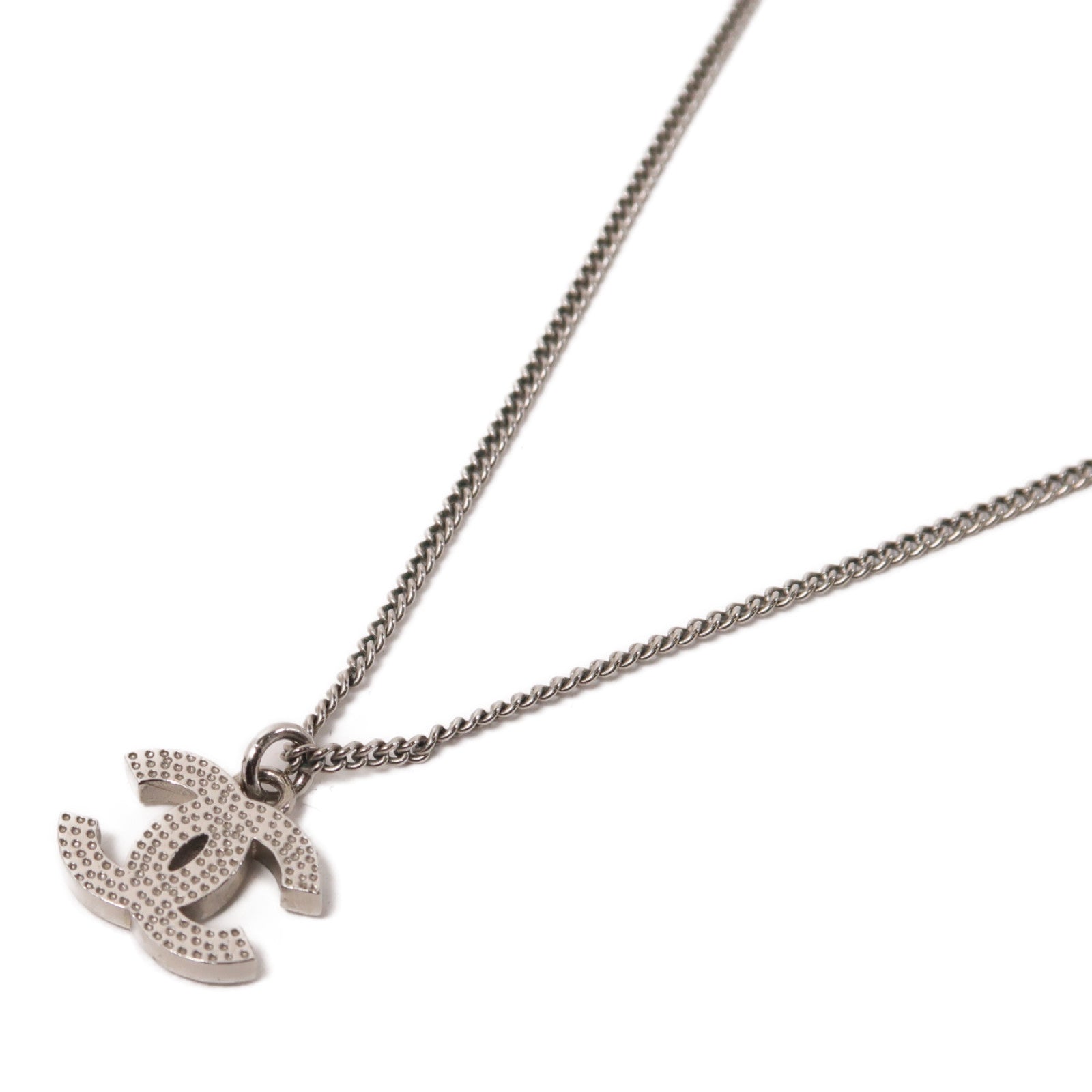 CHANEL 金屬Necklace項鍊銀色