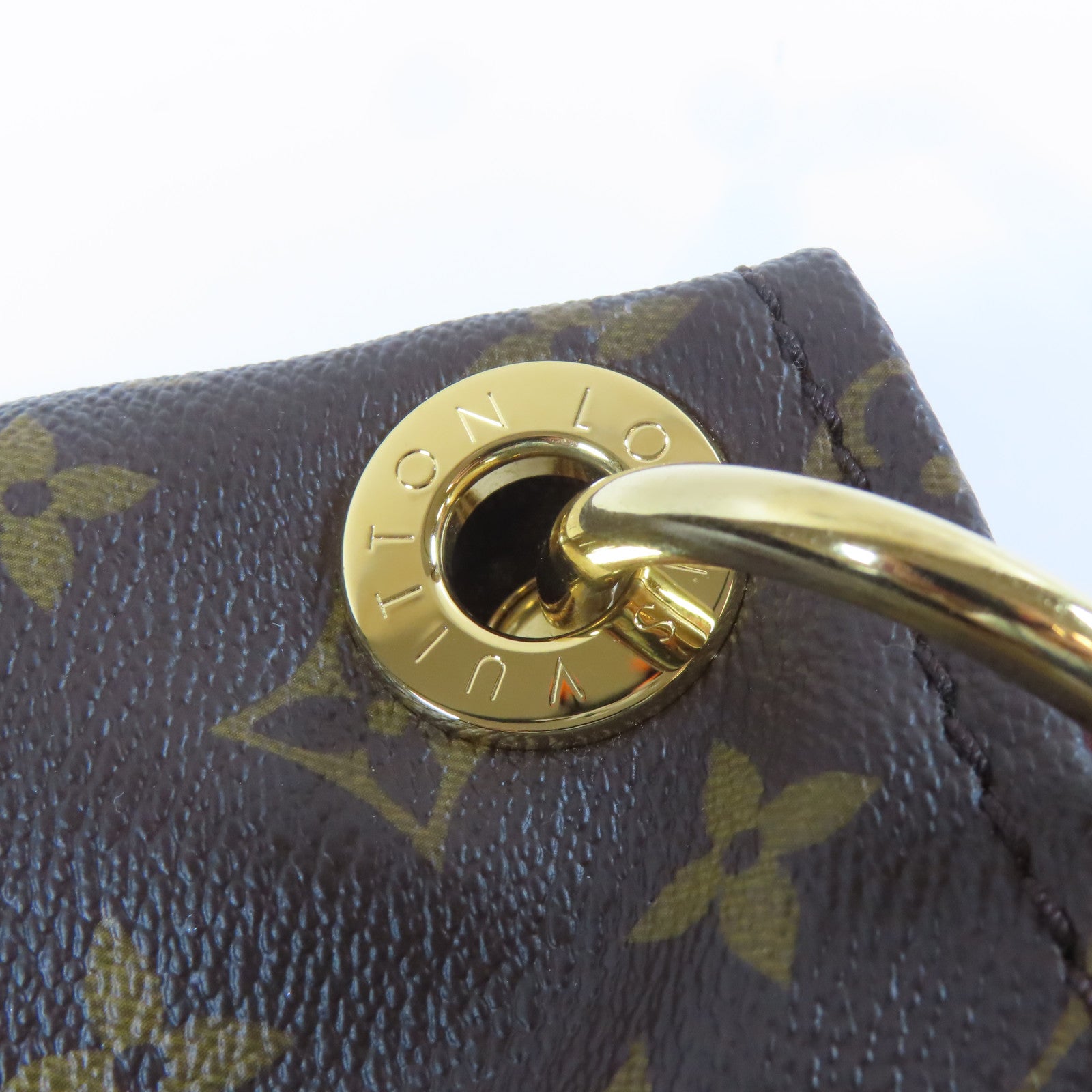 LOUIS VUITTON Monogram Artsy GM金扣肩背袋啡色
