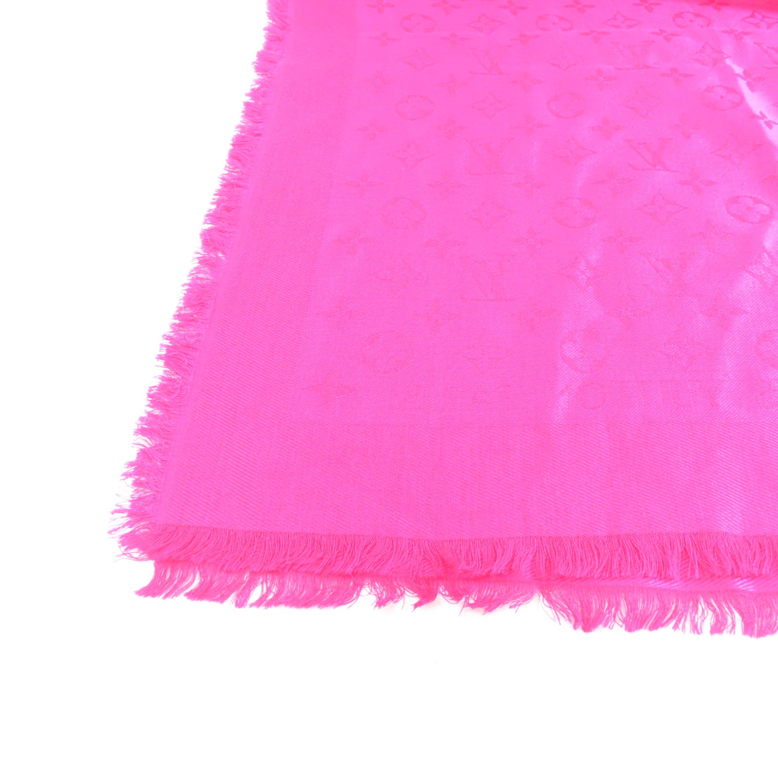 LOUIS VUITTON 羊絨/絲質Scarf圍巾粉紅色