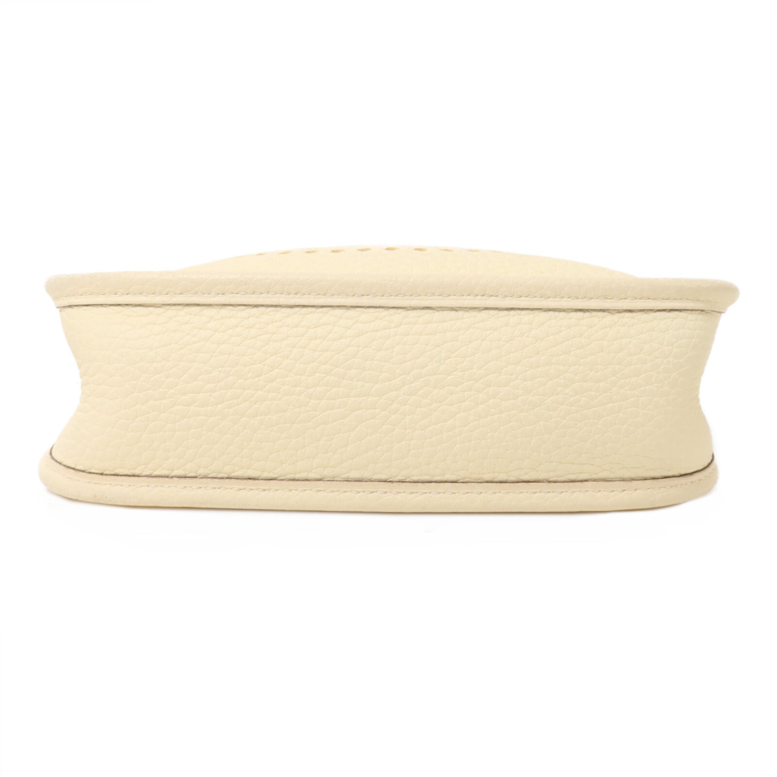 HERMES Clemence皮革Evelyne TPM肩背袋Nata/Blanc
