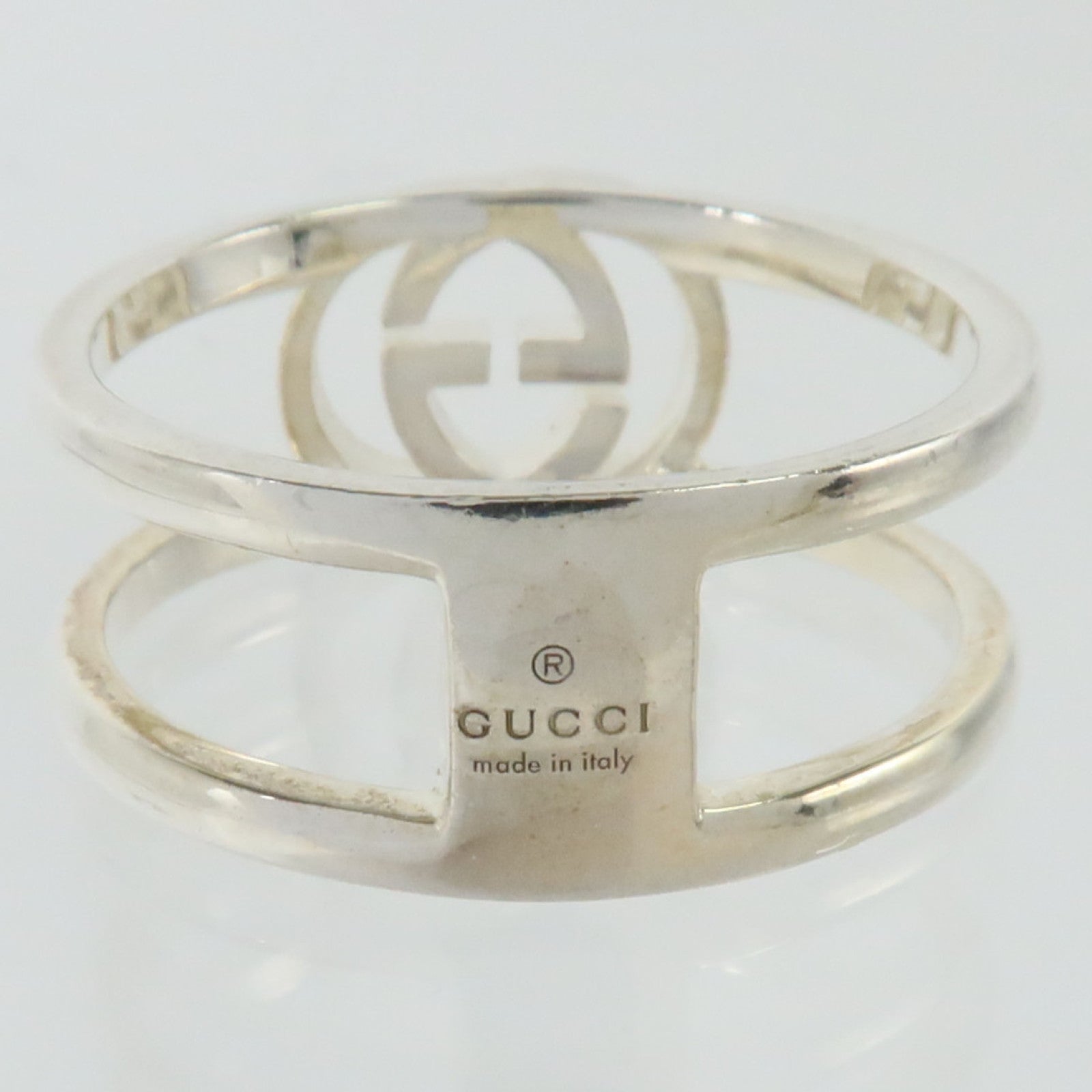 GUCCI 925純銀Interlocking GG Ring戒指