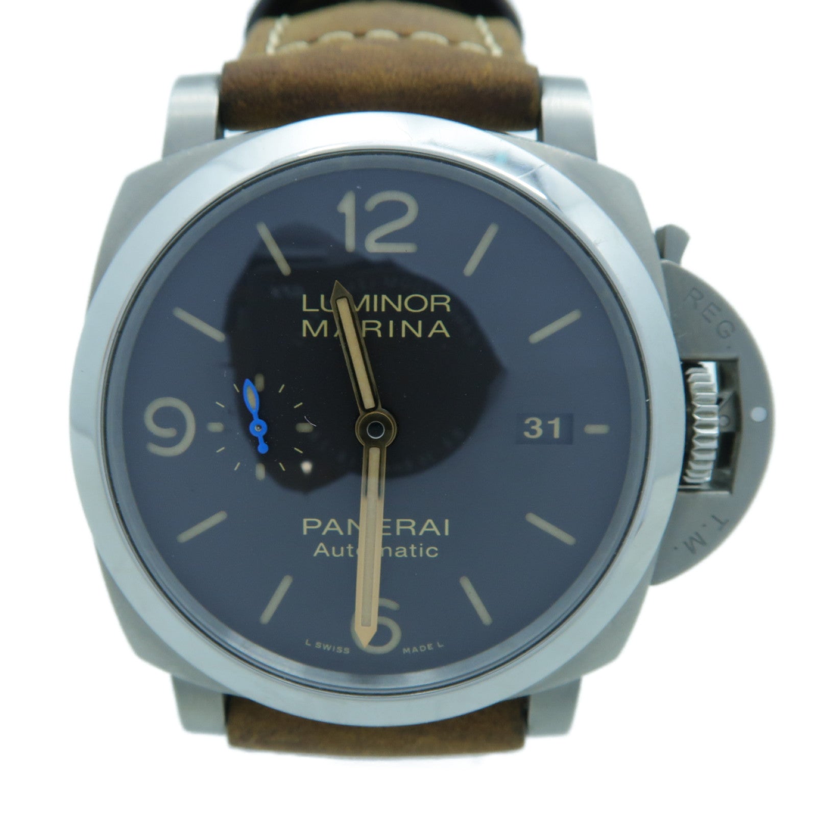 PANERAI Luminor Marina鈦手錶自動機芯黒色