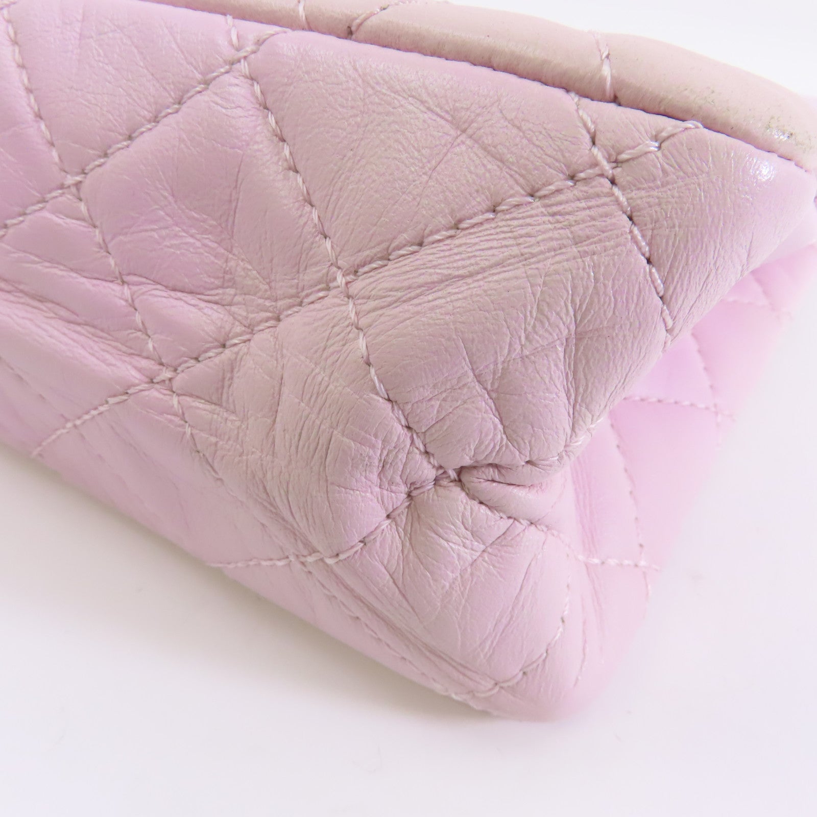 CHANEL 【激減優惠】菱格羊皮皮革2.55 Chain Shoulder Bag銀扣鏈帶肩背袋銀色