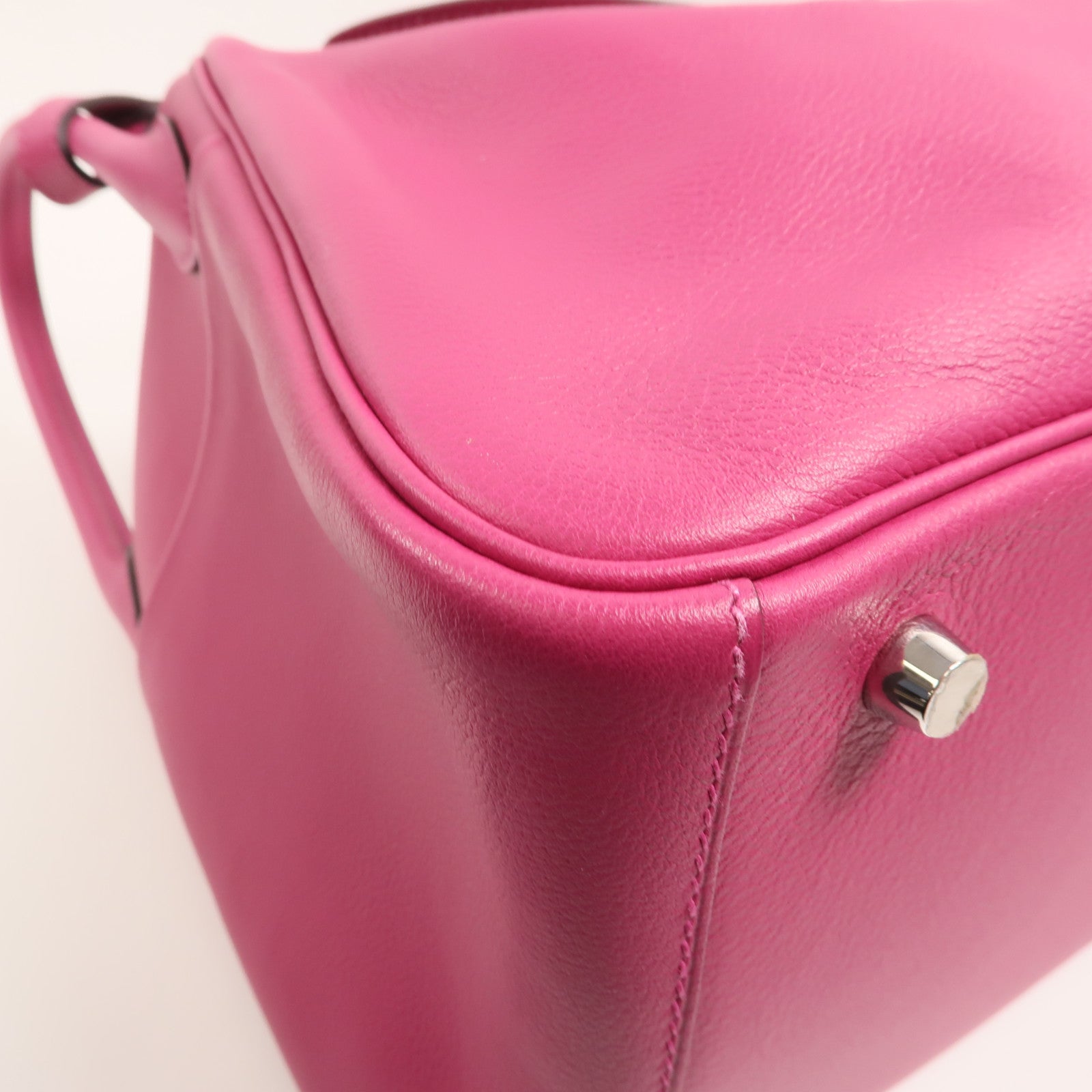 HERMES Evercolor皮革Lindy 30手挽肩背兩用袋Rose Pourpre