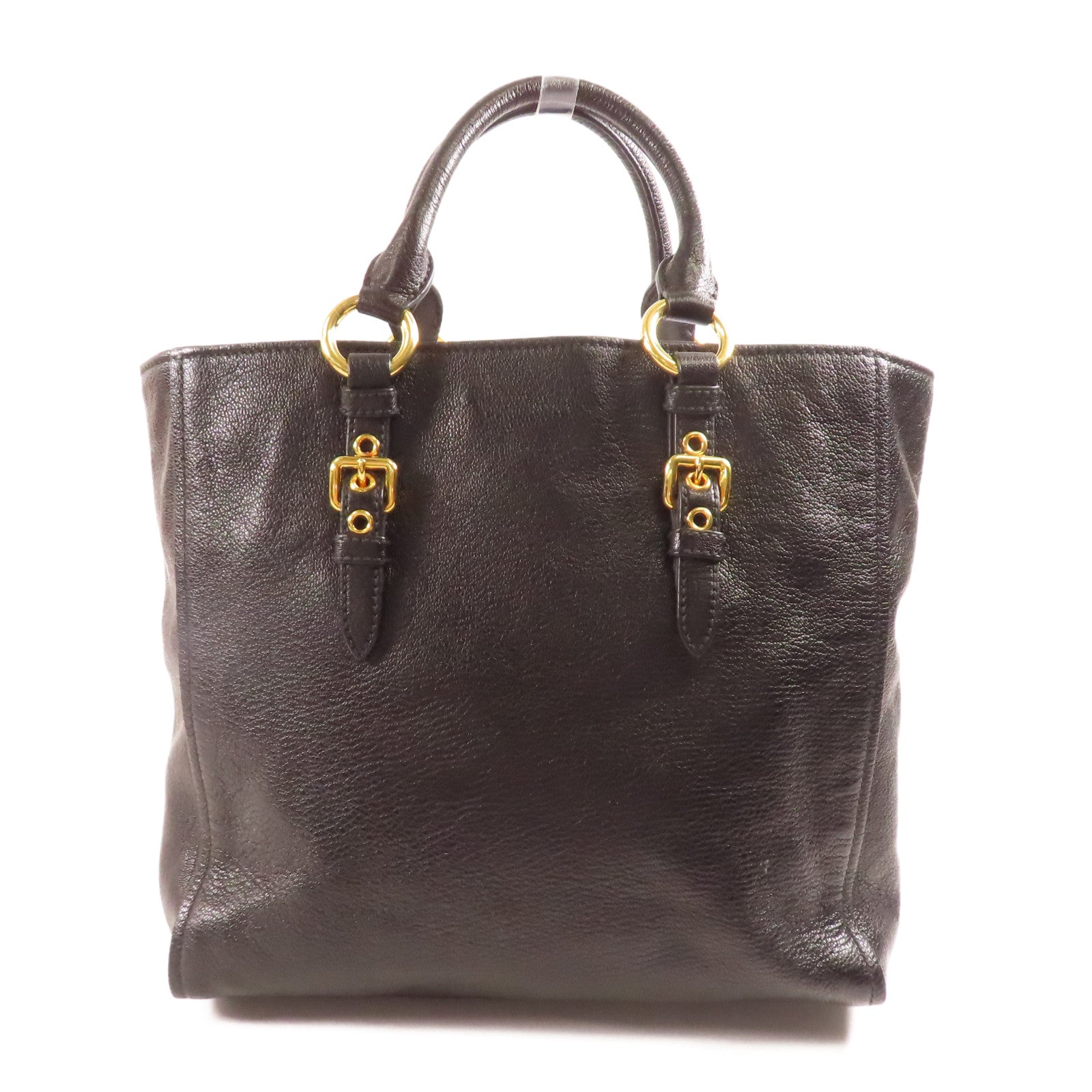 Miu Miu 皮革2 Way Bag金扣手挽肩背兩用袋