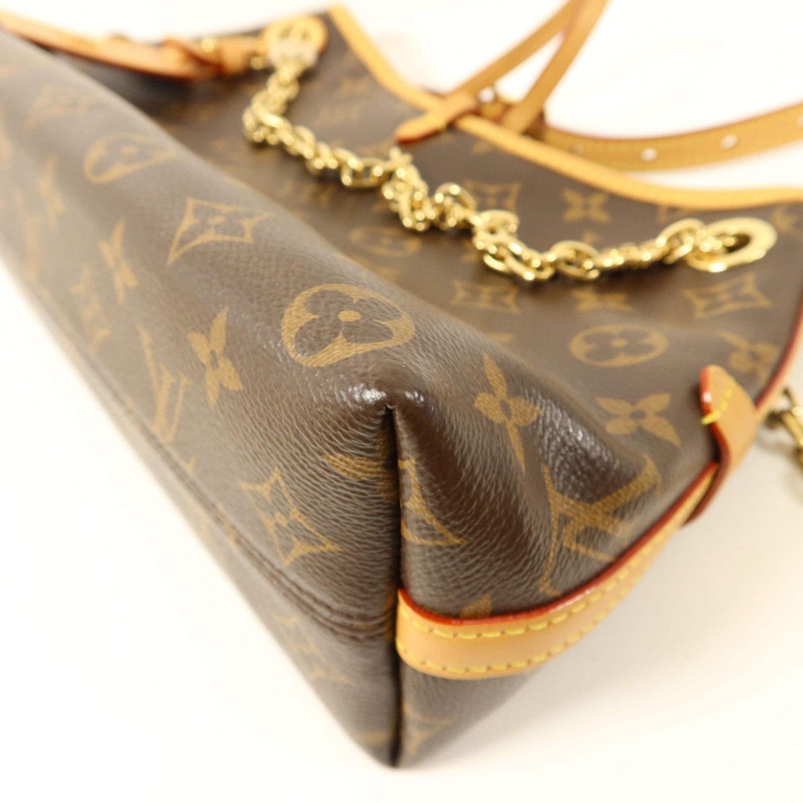 LOUIS VUITTON Monogram Carry All BB金扣鏈帶肩背袋