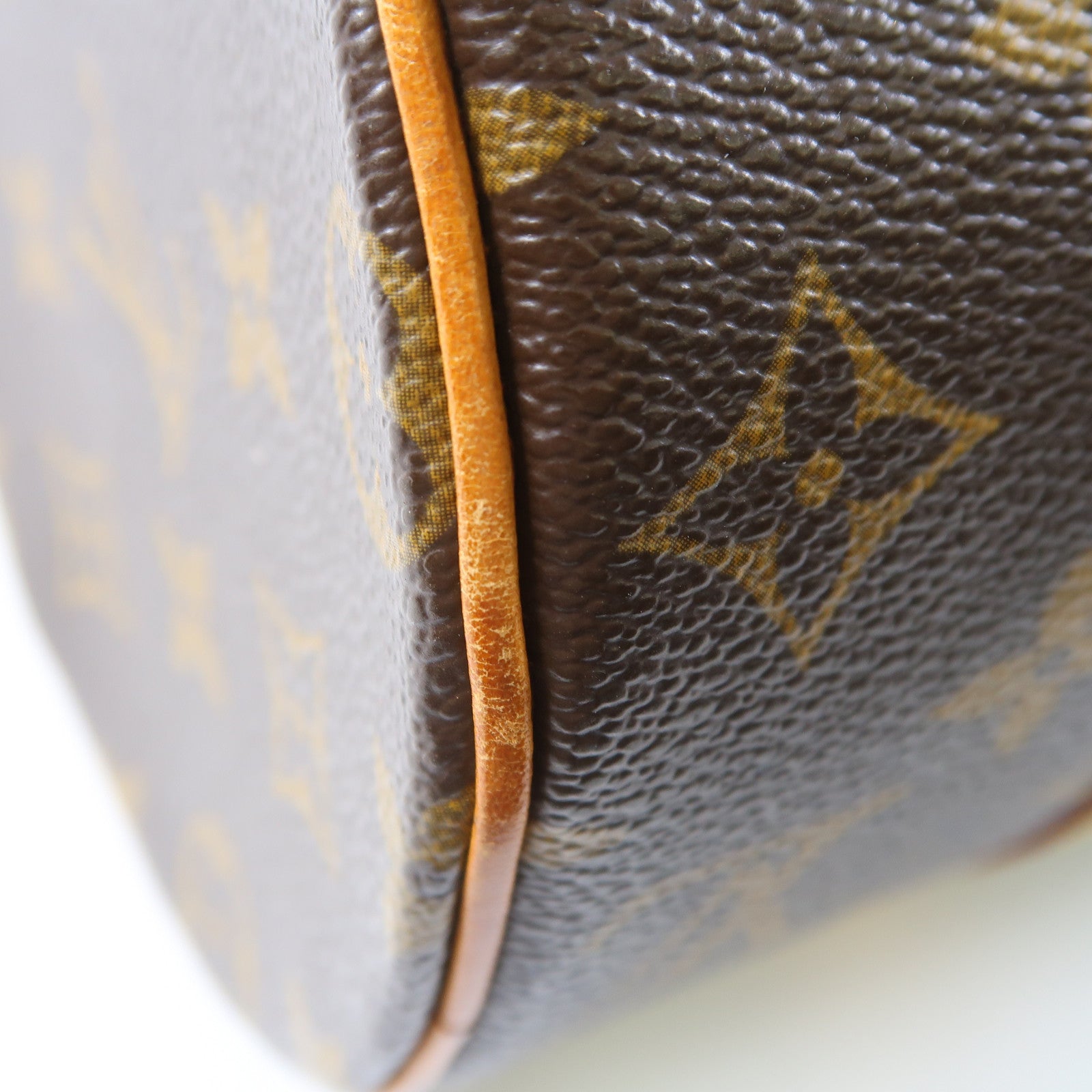 LOUIS VUITTON Monogram Papillon金扣手挽袋啡色