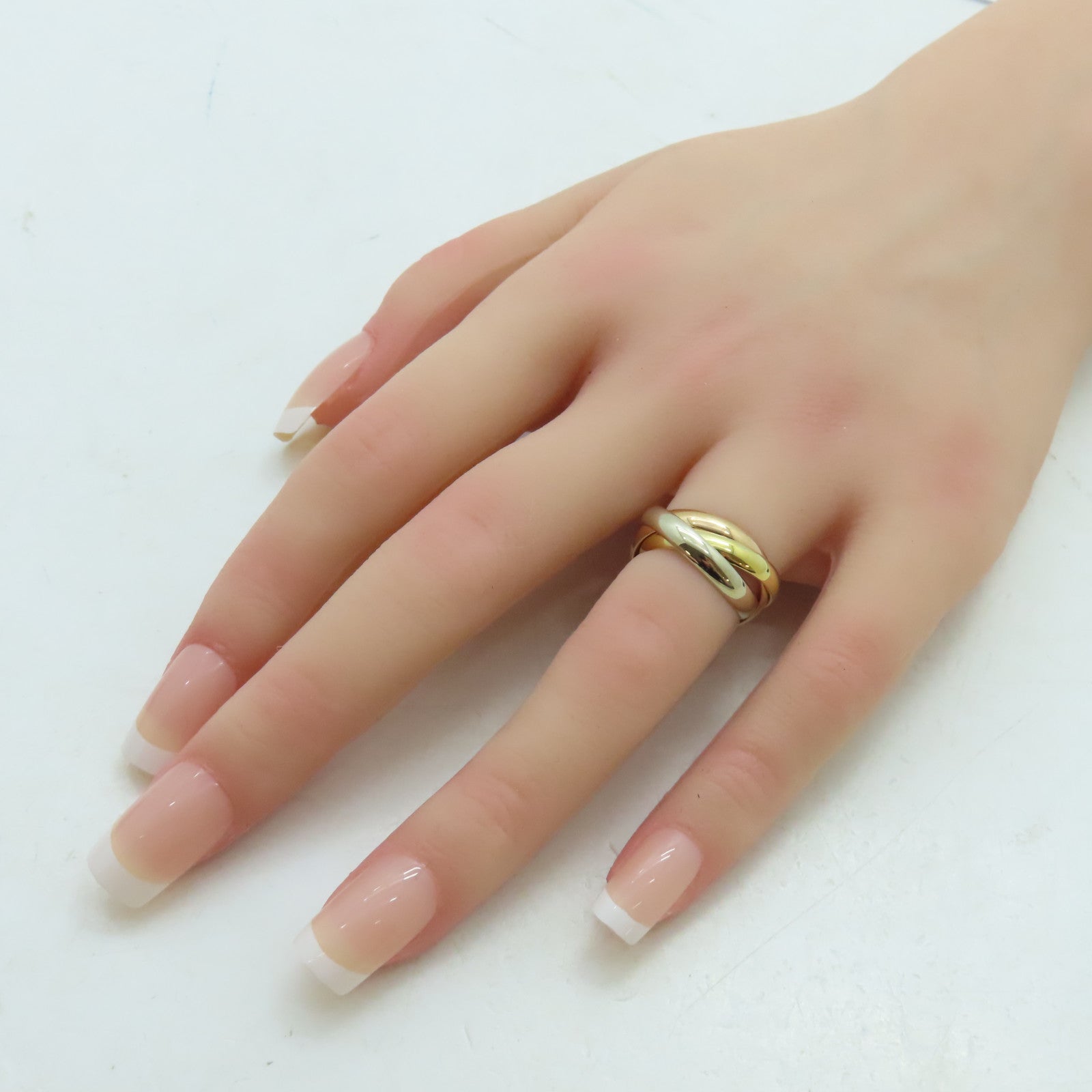CARTIER 【激減優惠】18K黃金/白金/玫瑰金Trinity戒指Cartier#50/US#5.25