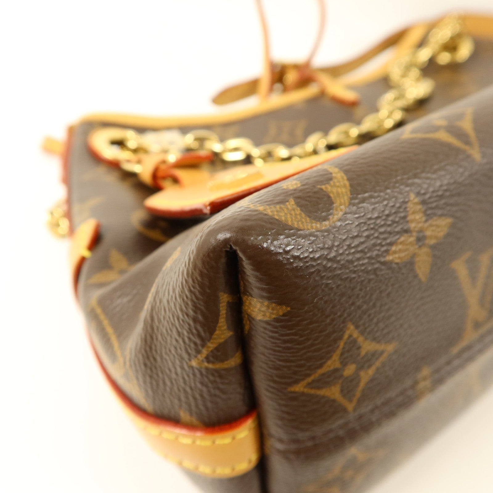LOUIS VUITTON Monogram Carry All BB金扣鏈帶肩背袋