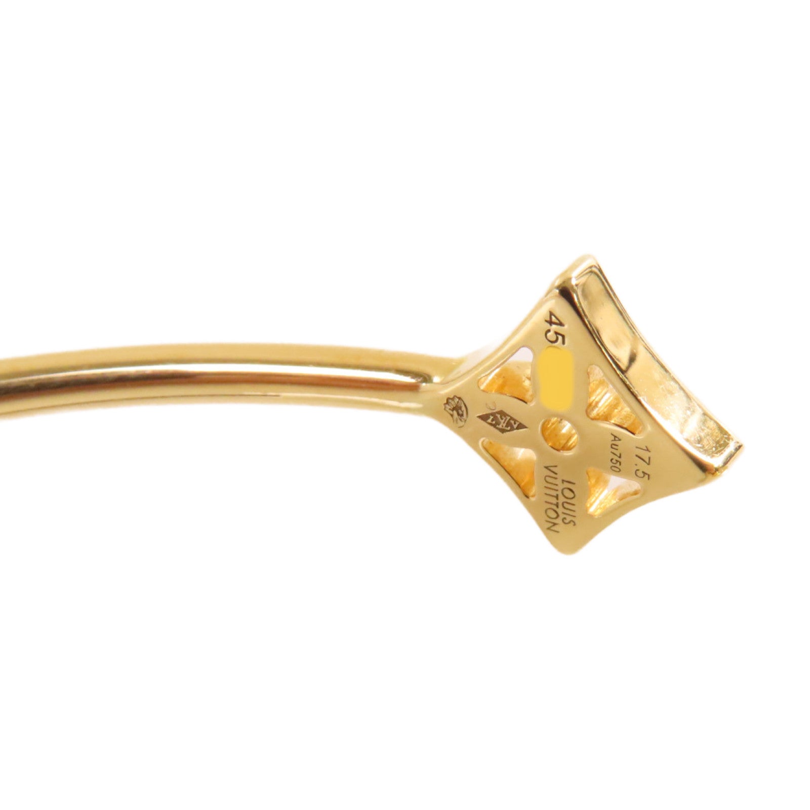 LOUIS VUITTON 18K黃金Idylle Blossom Twist Bracelet手鐲#17.5