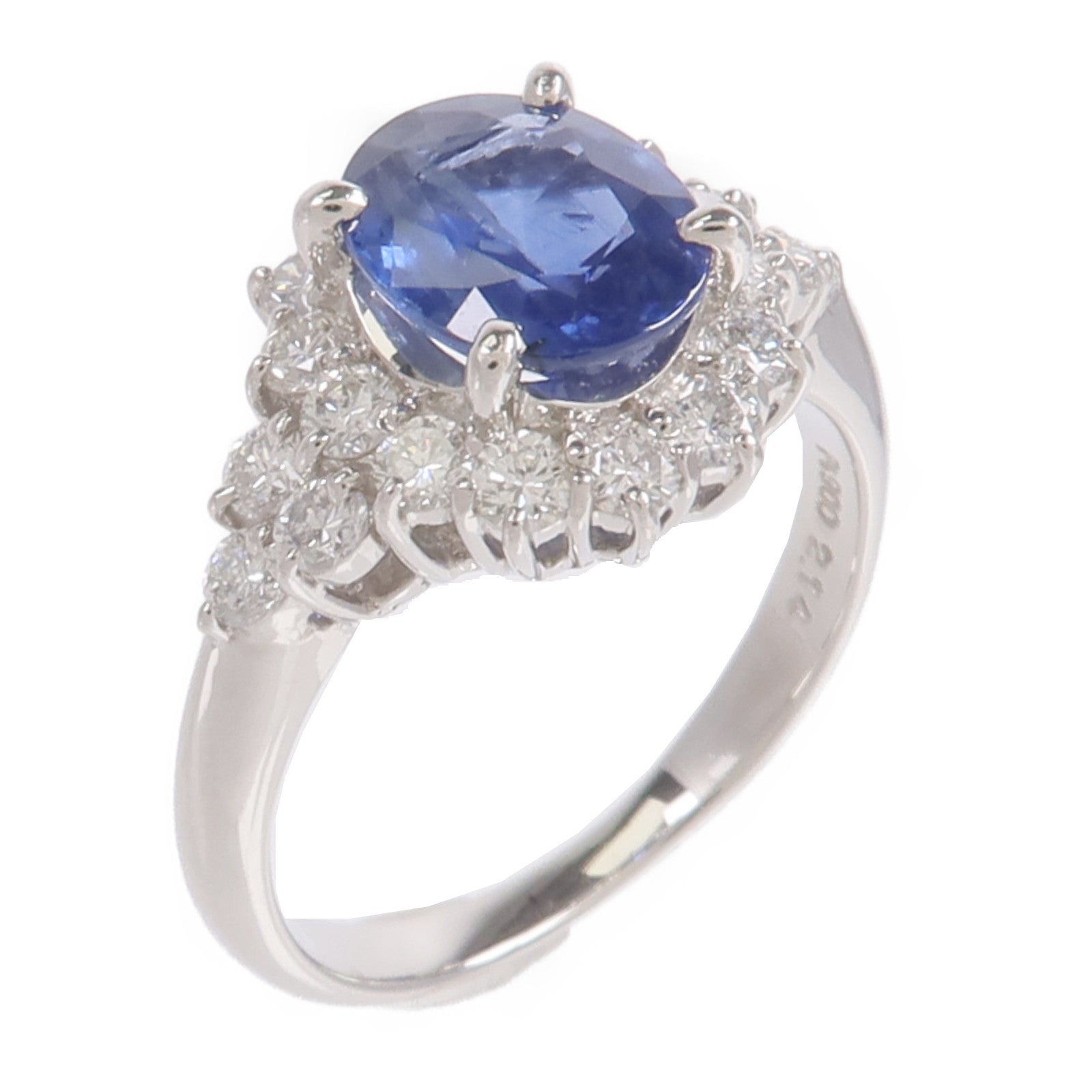 JEWELRY PT900鉑金Sapphire Diamond Ring藍寶石鑽石戒指