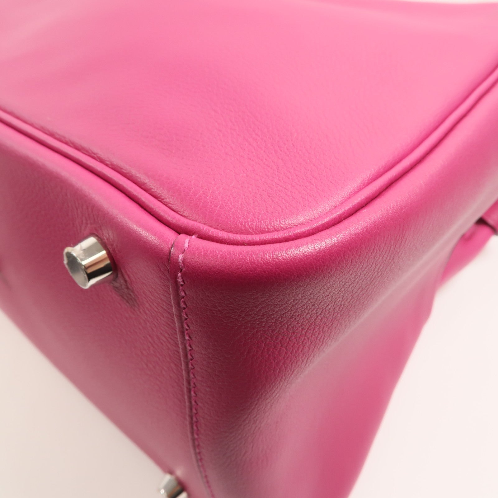 HERMES Evercolor皮革Lindy 30手挽肩背兩用袋Rose Pourpre